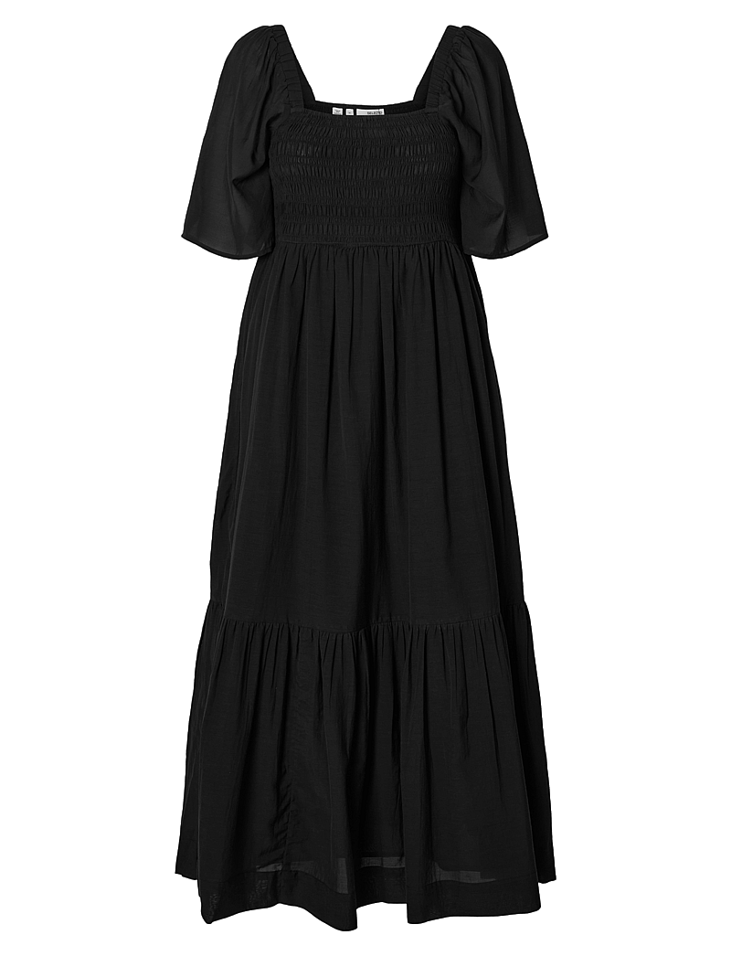 Selected - SLFDORA SS ANKLE DRESS B - kleider - black - 1