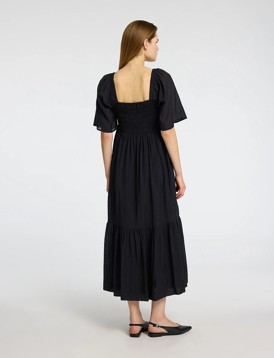 Selected - SLFDORA SS ANKLE DRESS B - kleider - black - 2