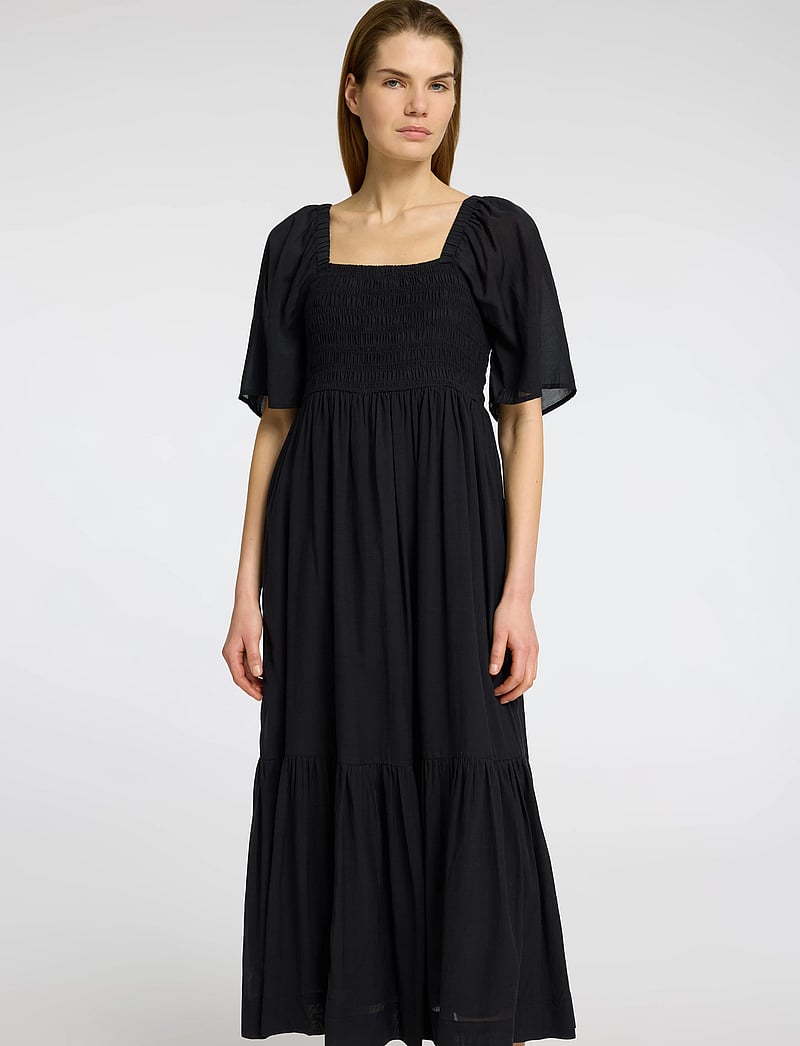 Selected - SLFDORA SS ANKLE DRESS B - kleider - black - 5