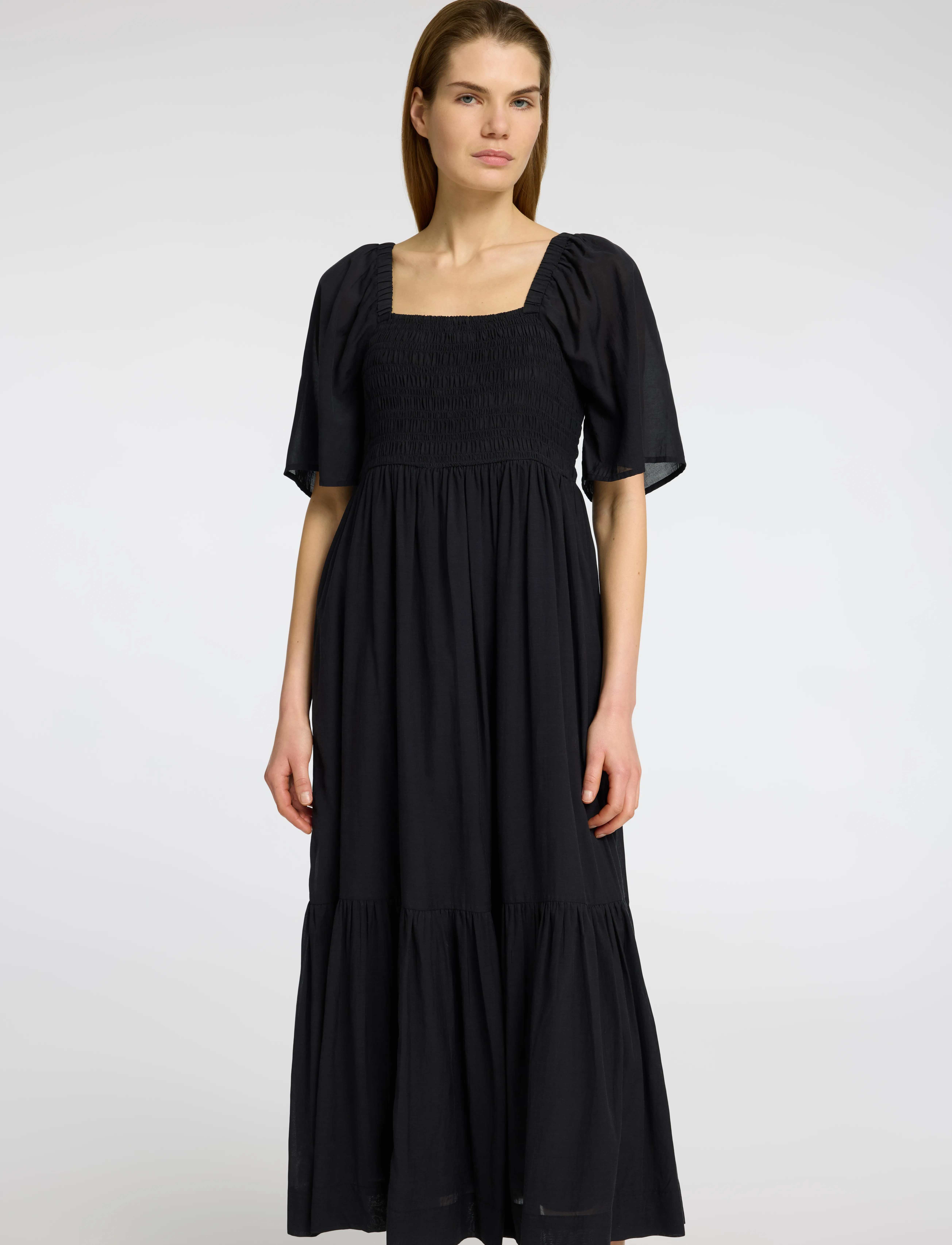 Selected - SLFDORA SS ANKLE DRESS B - robes - black - 5