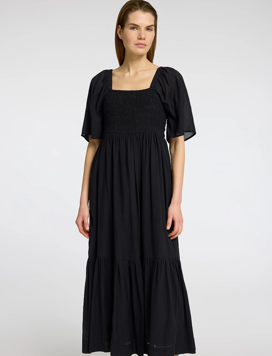 Selected - SLFDORA SS ANKLE DRESS B - kleider - black - 5