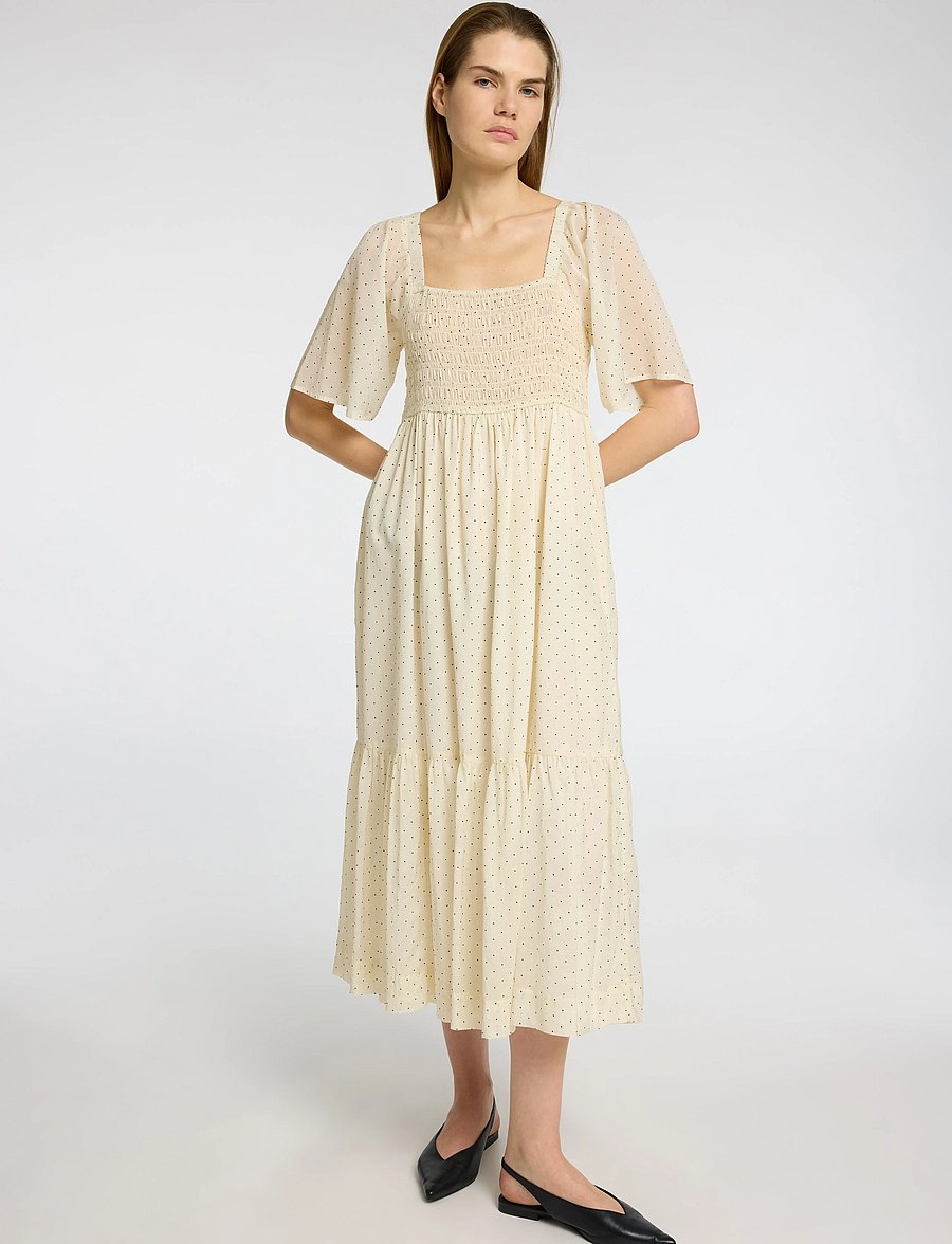 Selected - SLFDORA SS AOP ANKLE DRESS B - konfirmationstøj - birch - 5