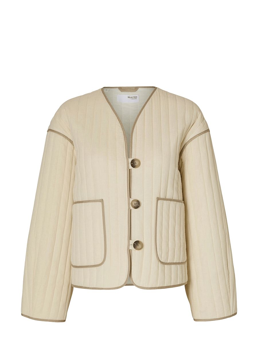 Selected - SLFLINN QUILTED JACKET - frühlingsjacken - birch - 1