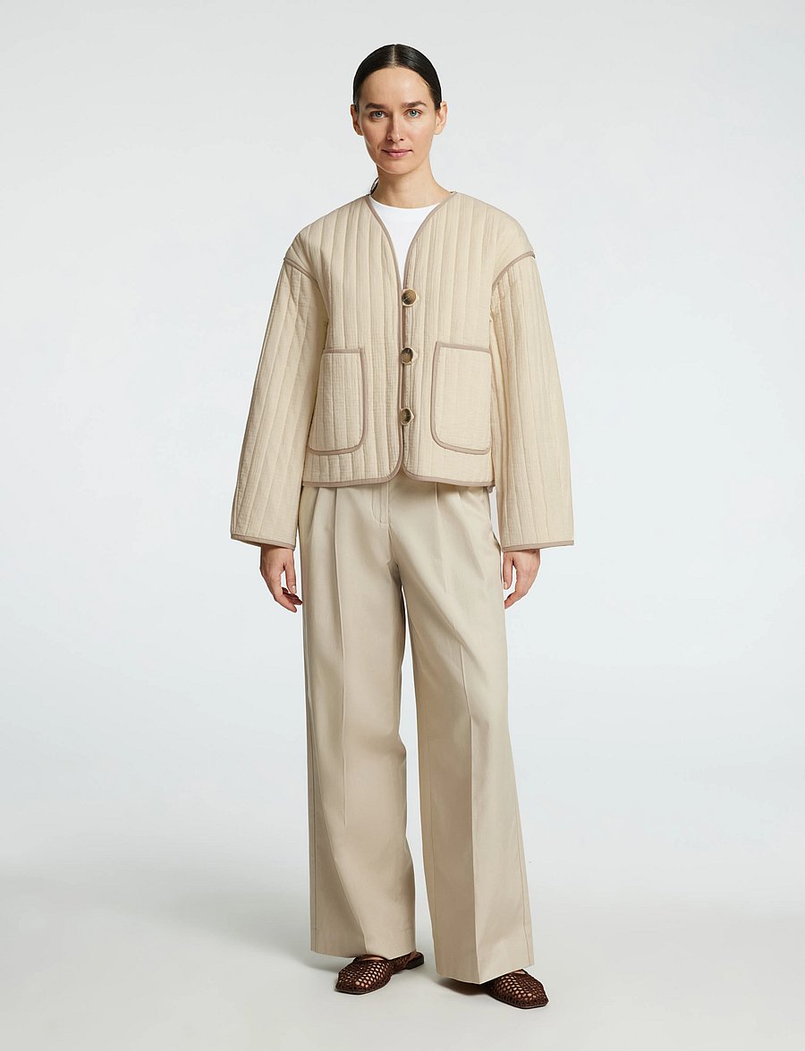 Selected - SLFLINN QUILTED JACKET - frühlingsjacken - birch - 3