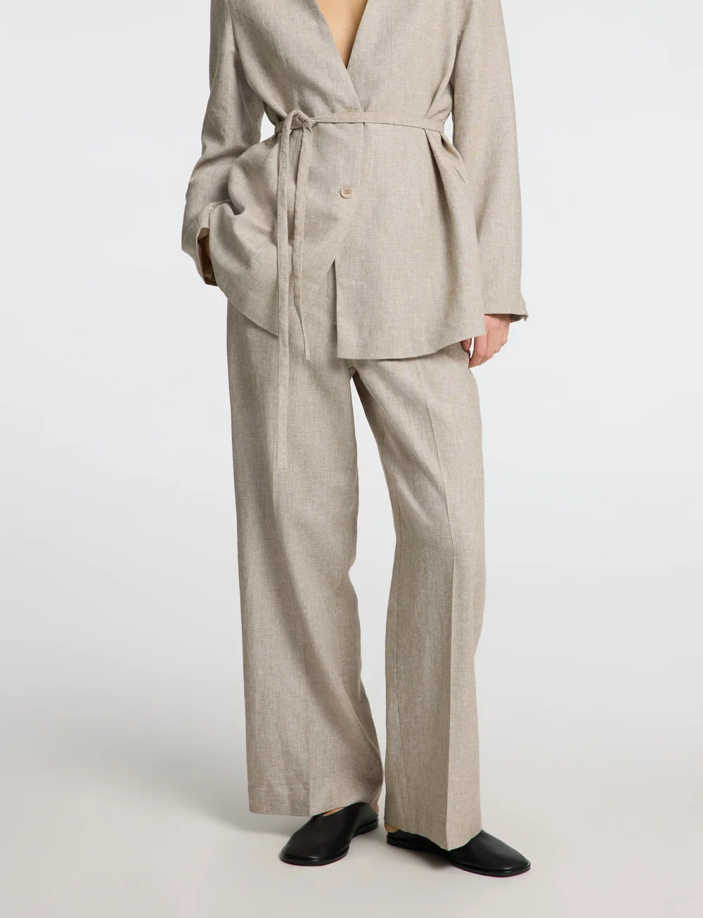 Selected - SLFMARGO-TARA MW WIDE PANT - lina bikses - sepia tint - 0