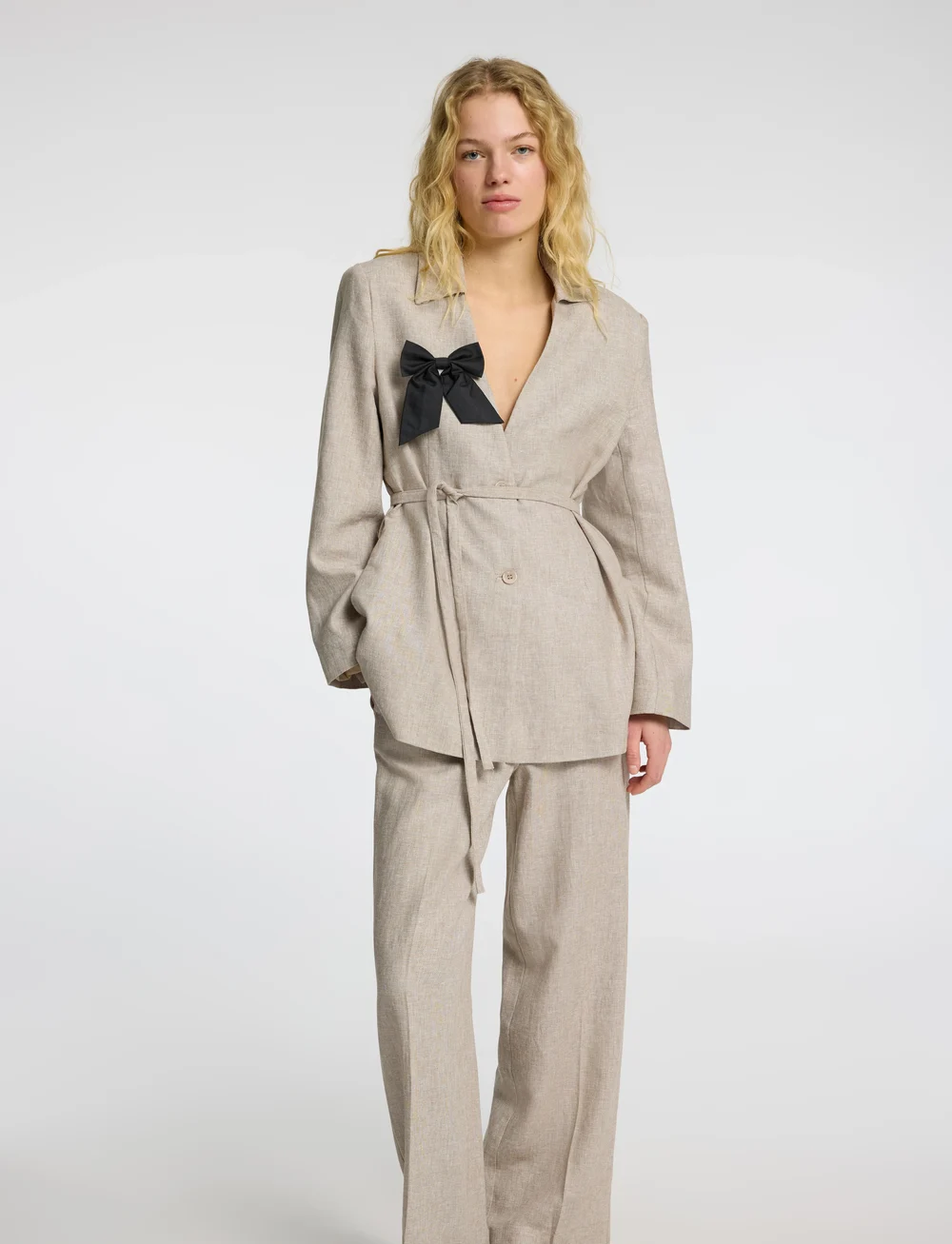 Selected - SLFMARGO-TARA MW WIDE PANT - lina bikses - sepia tint - 3