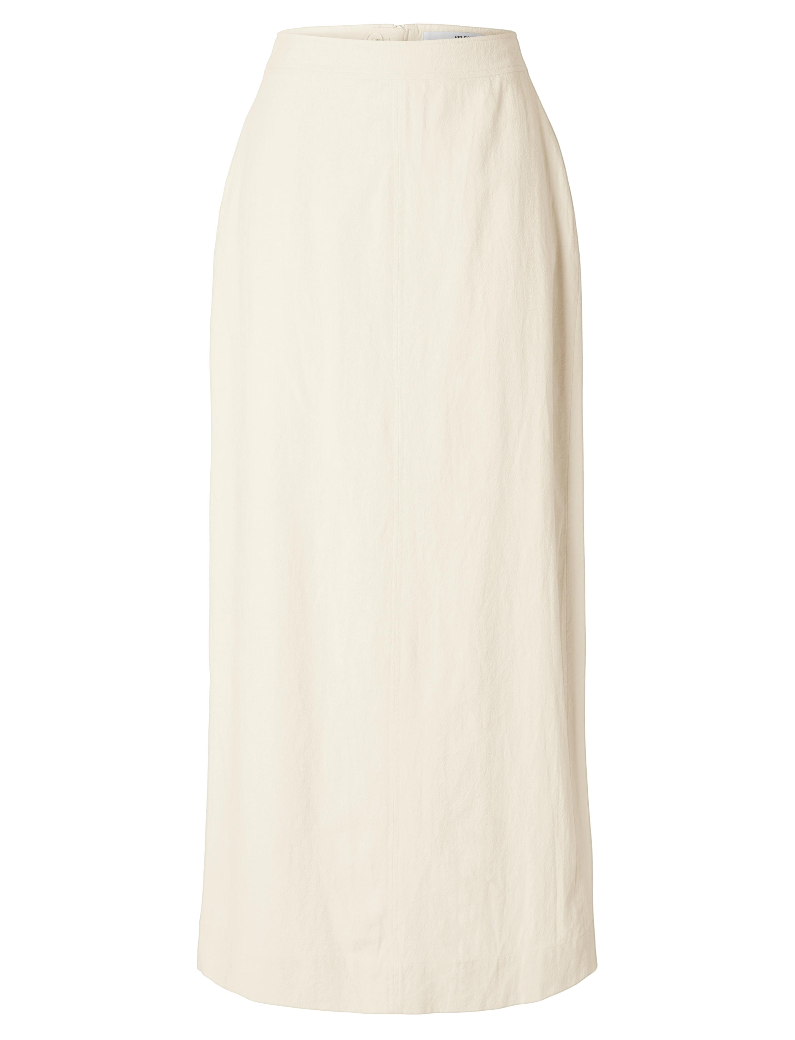 SELECTED Slfiluna Hw Ankle Slit Rock B Cream - 34 - Damen