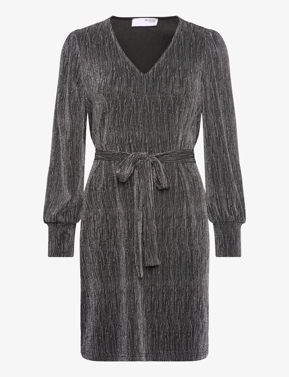 Selected - SLFANITA AGNETHE LS SHORT DRESS - festkjoler - black - 1