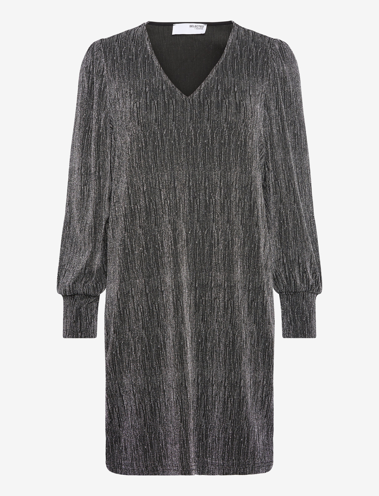 Selected - SLFANITA AGNETHE LS SHORT DRESS - festkjoler - black - 3