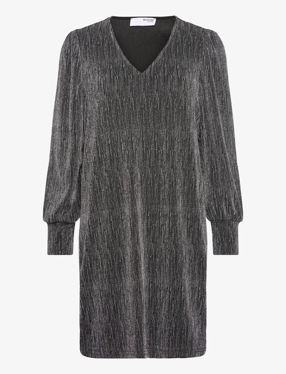 Selected - SLFANITA AGNETHE LS SHORT DRESS - festkjoler - black - 3