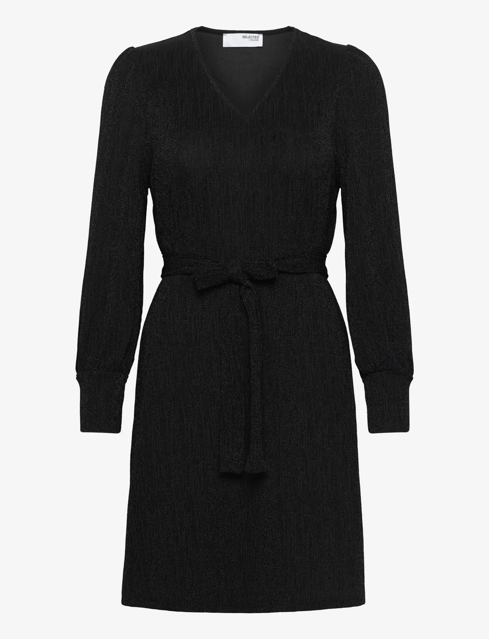 Selected - SLFANITA AGNETHE LS SHORT DRESS - festkjoler - black - 1