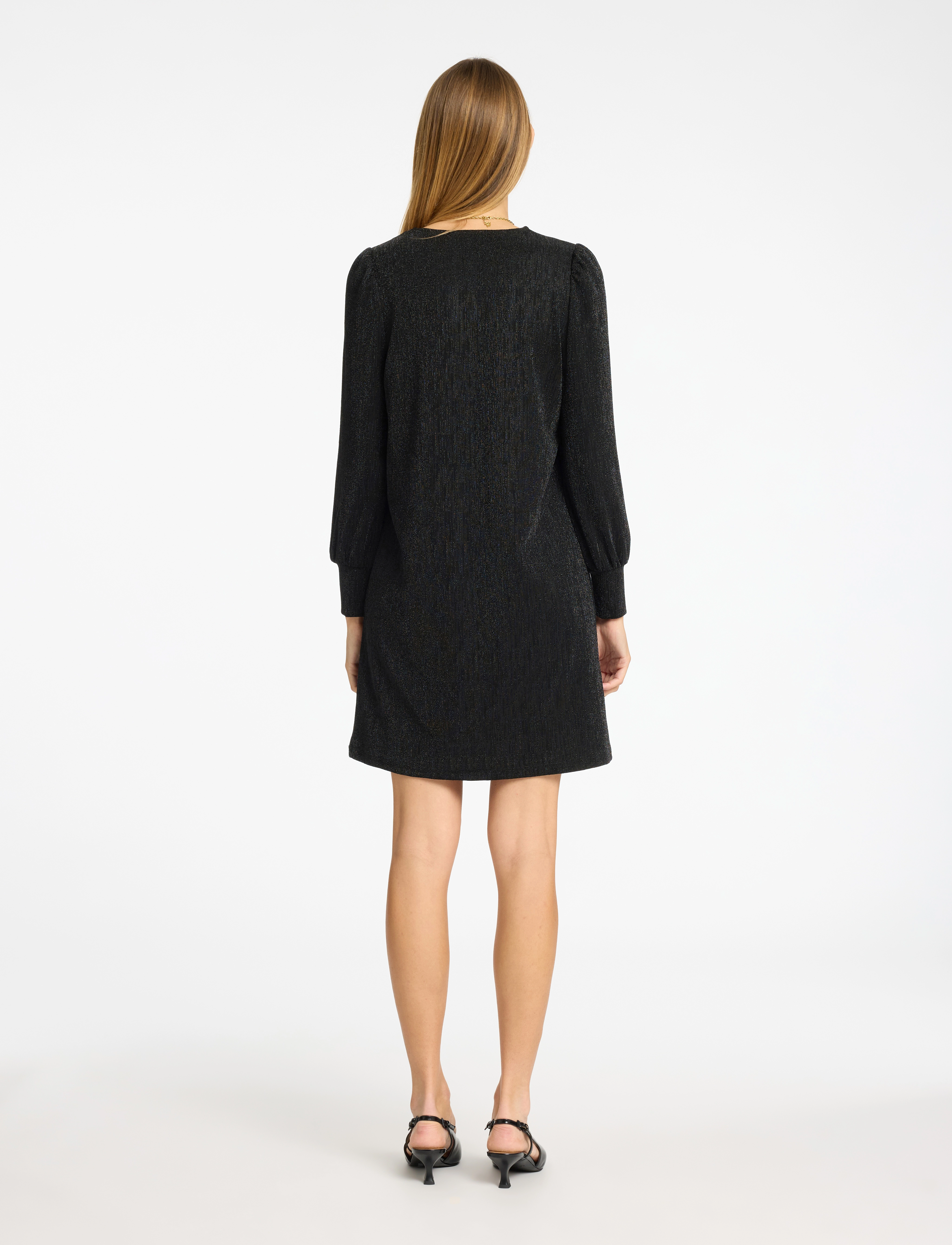 Selected - SLFANITA AGNETHE LS SHORT DRESS - festtøj til outletpriser - black - 3