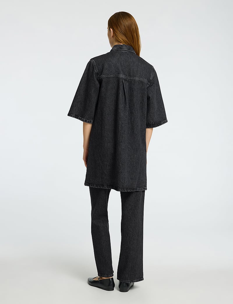 Selected - SLFHARPER SHORT DRESS - skjortekjoler - black - 2