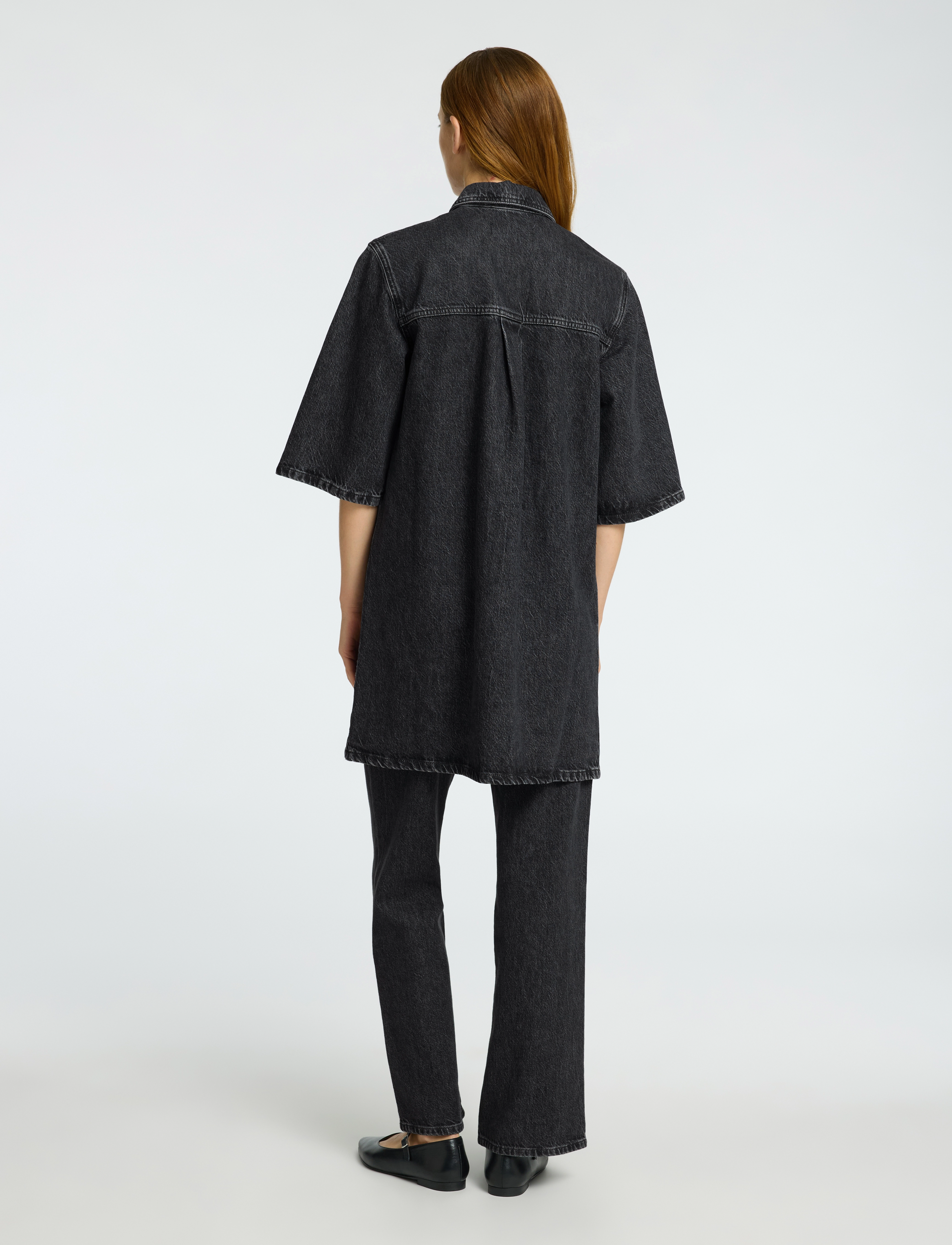Selected - SLFHARPER SHORT DRESS - overhemdjurken - black - 2