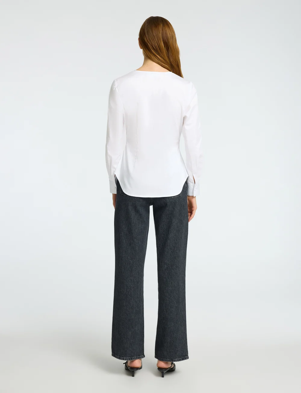 Selected - SLFNAJA LS FITTED BUTTONED SHIRT - langärmlige hemden - bright white - 2