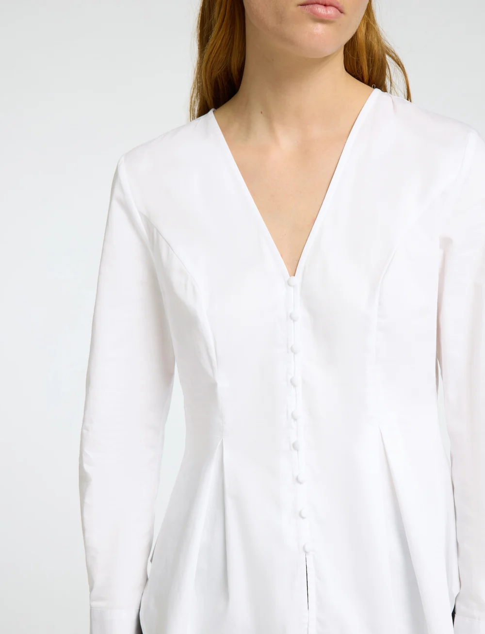 Selected - SLFNAJA LS FITTED BUTTONED SHIRT - langärmlige hemden - bright white - 4