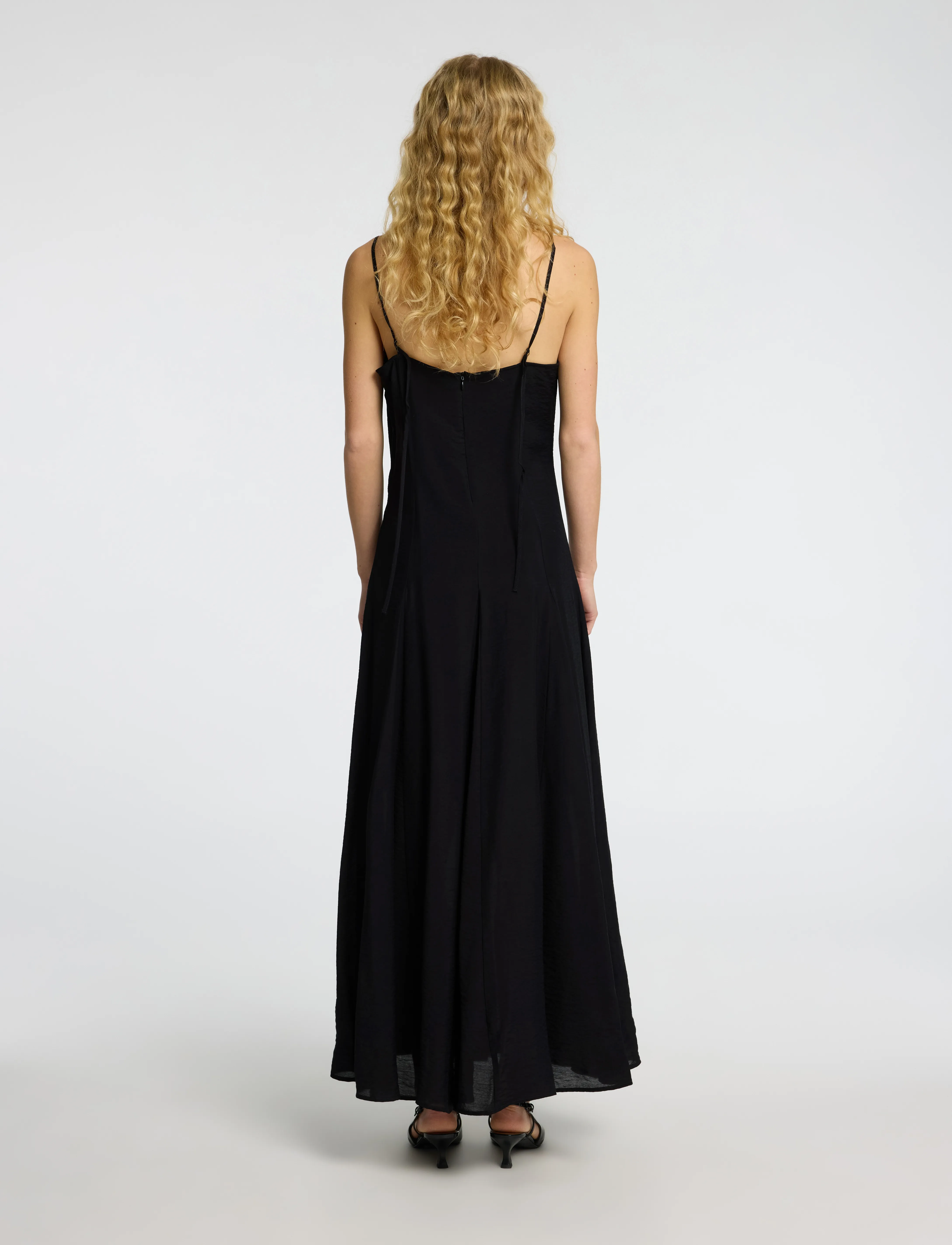 Selected - SLFJOSELLA TIERED ANKLE STRAP DRESS - kjoler - black - 2