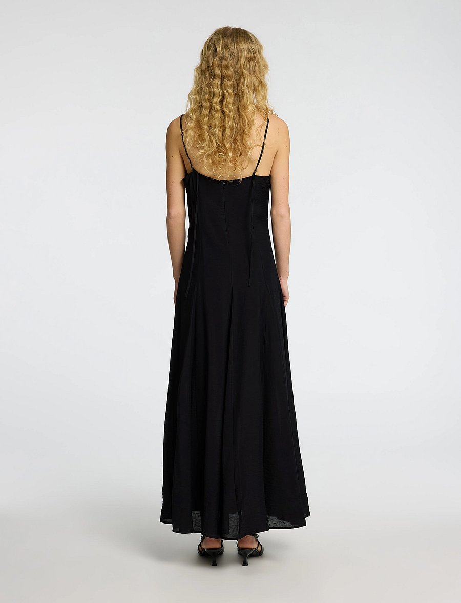 Selected - SLFJOSELLA TIERED ANKLE STRAP DRESS - dresses - black - 2