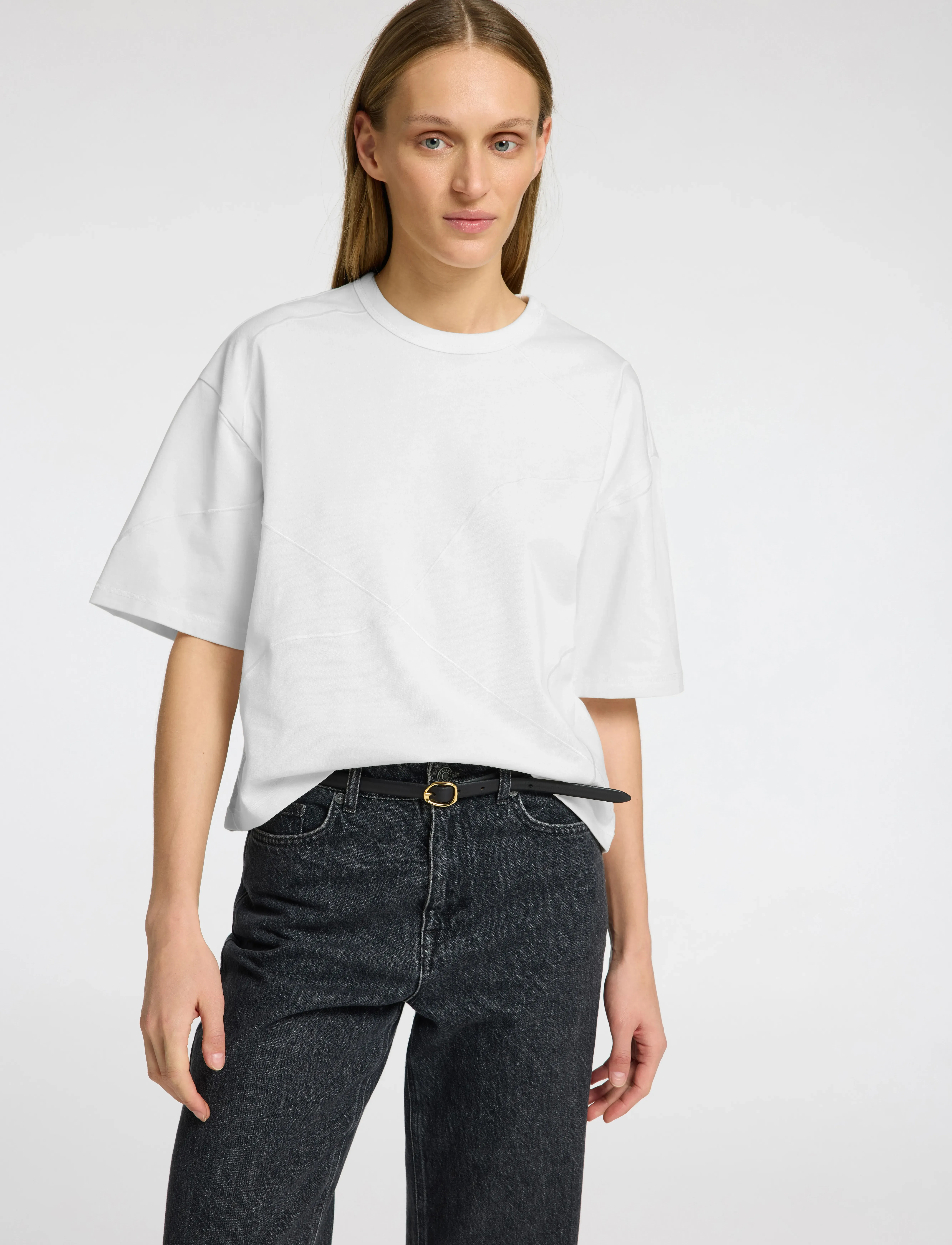 Selected - SLFPENNY SS EMBROIDERED TEE - t-särgid - snow white - 5