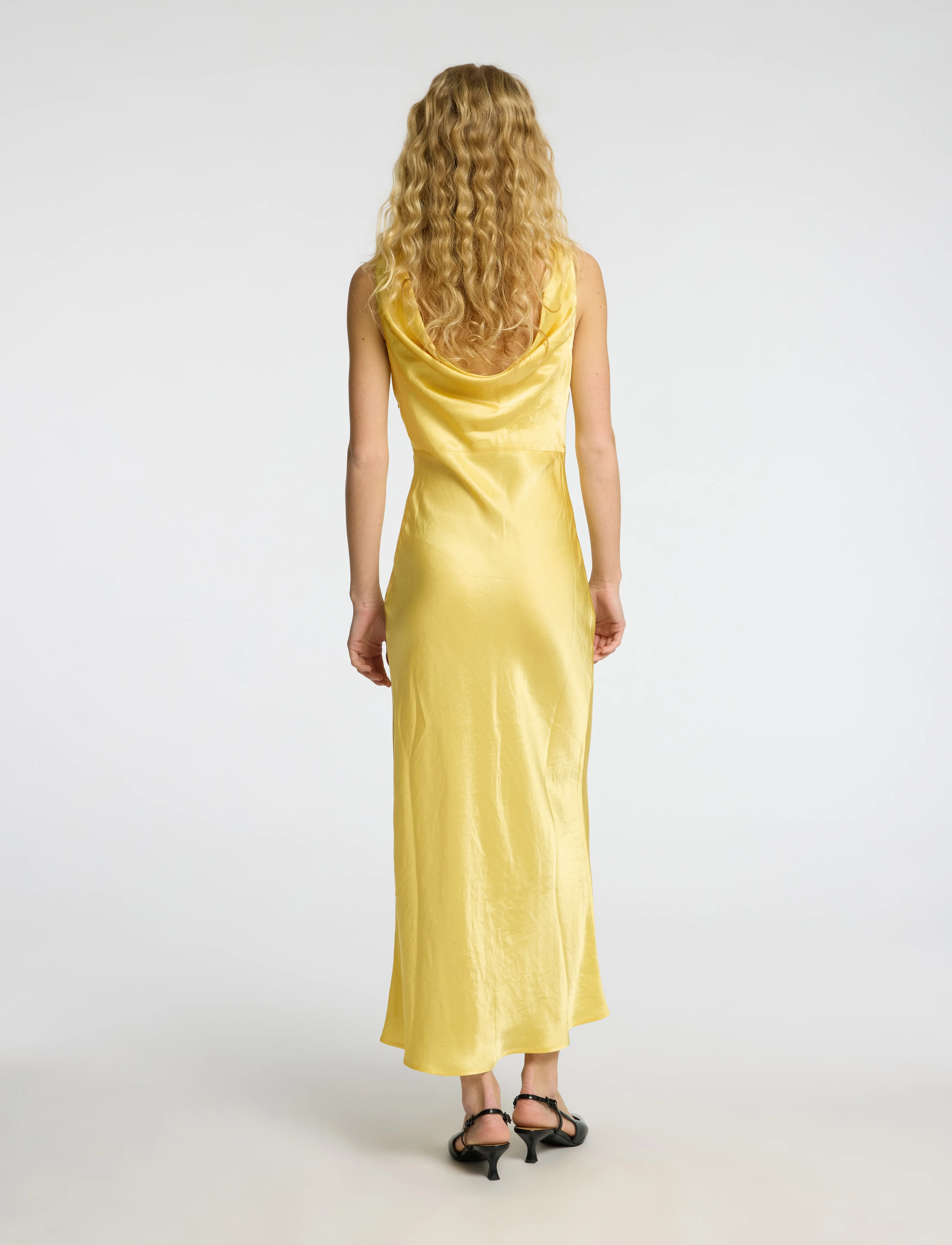 Selected - SLFSELENE SL COWL BACK MIDI DRESS B - midikleider - sundress - 3