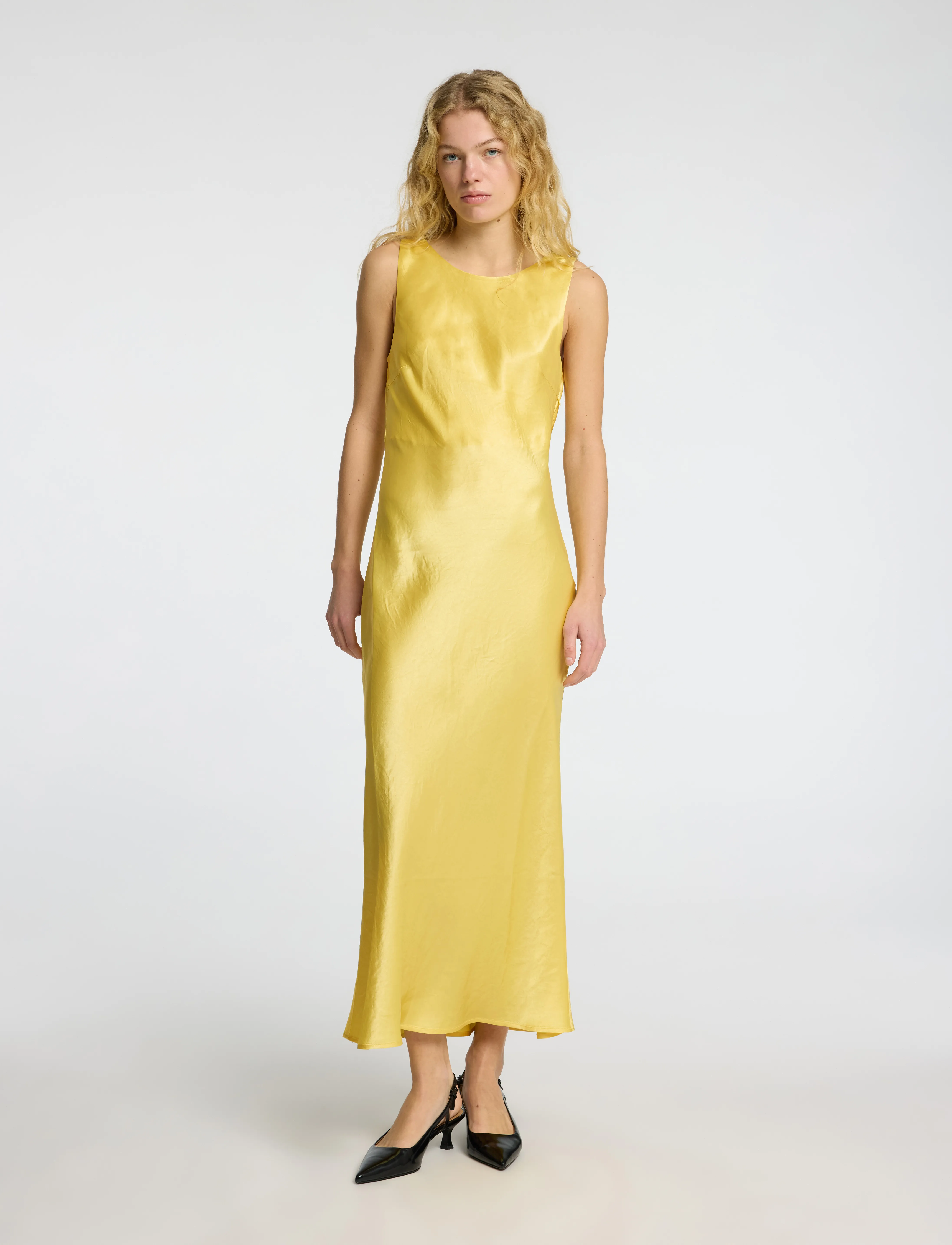 SELECTED Slfselene Sl Cowl Back Midi Dress B midiklänningar dam – bild 4