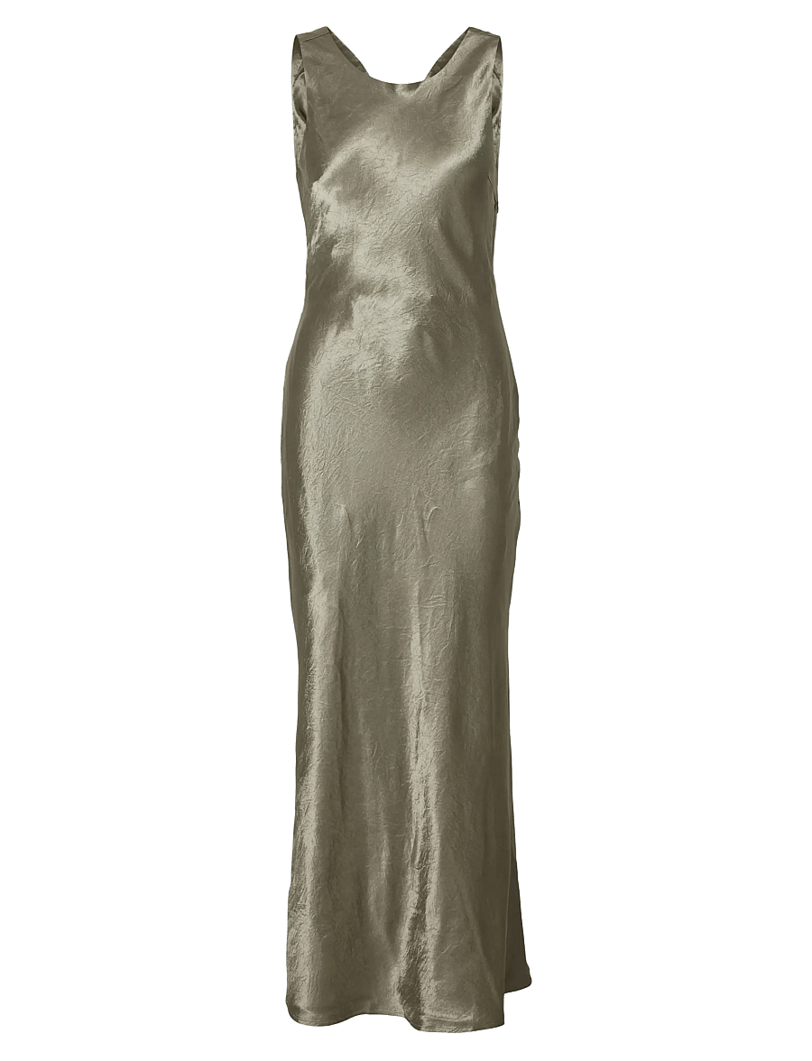 Selected - SLFSELENE SL COWL BACK MIDI DRESS B - midikleider - vetiver - 1