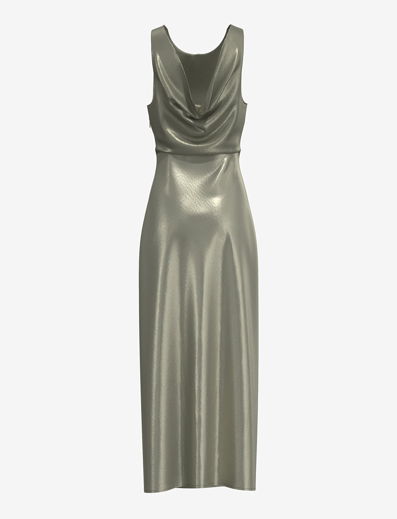 Selected - SLFSELENE SL COWL BACK MIDI DRESS B - midikleider - vetiver - 1