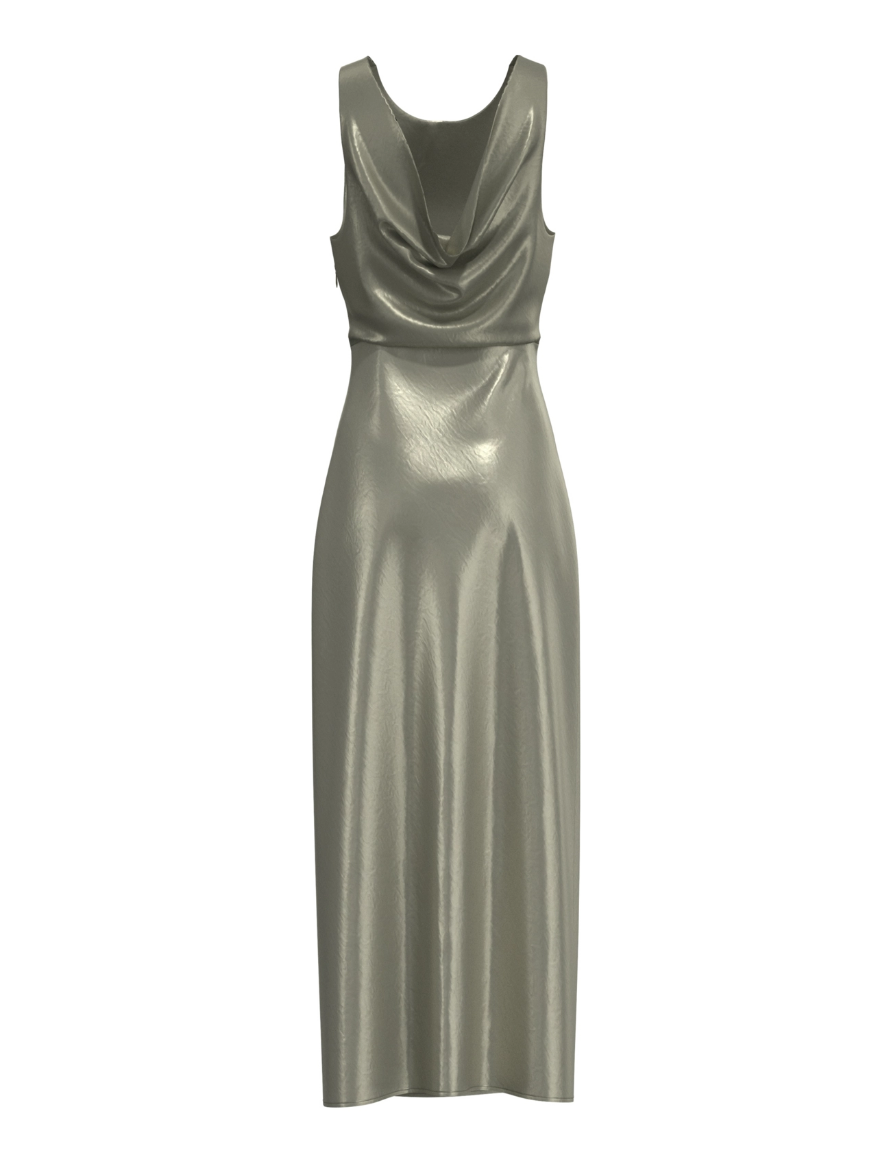 Selected - SLFSELENE SL COWL BACK MIDI DRESS B - midikleider - vetiver - 2
