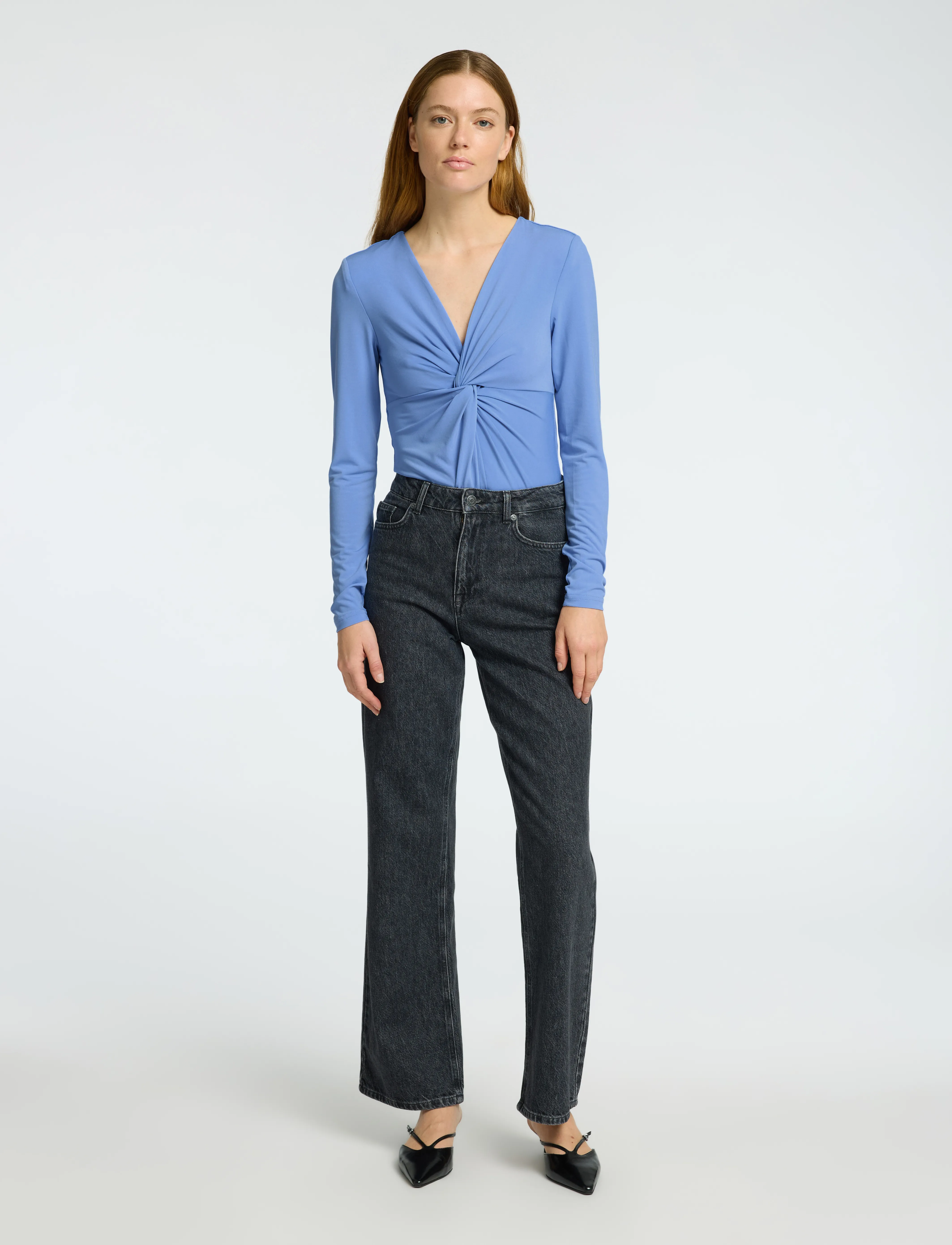 Selected - SLFCARMA LS KNOT BODY - bodies - cornflower blue - 5