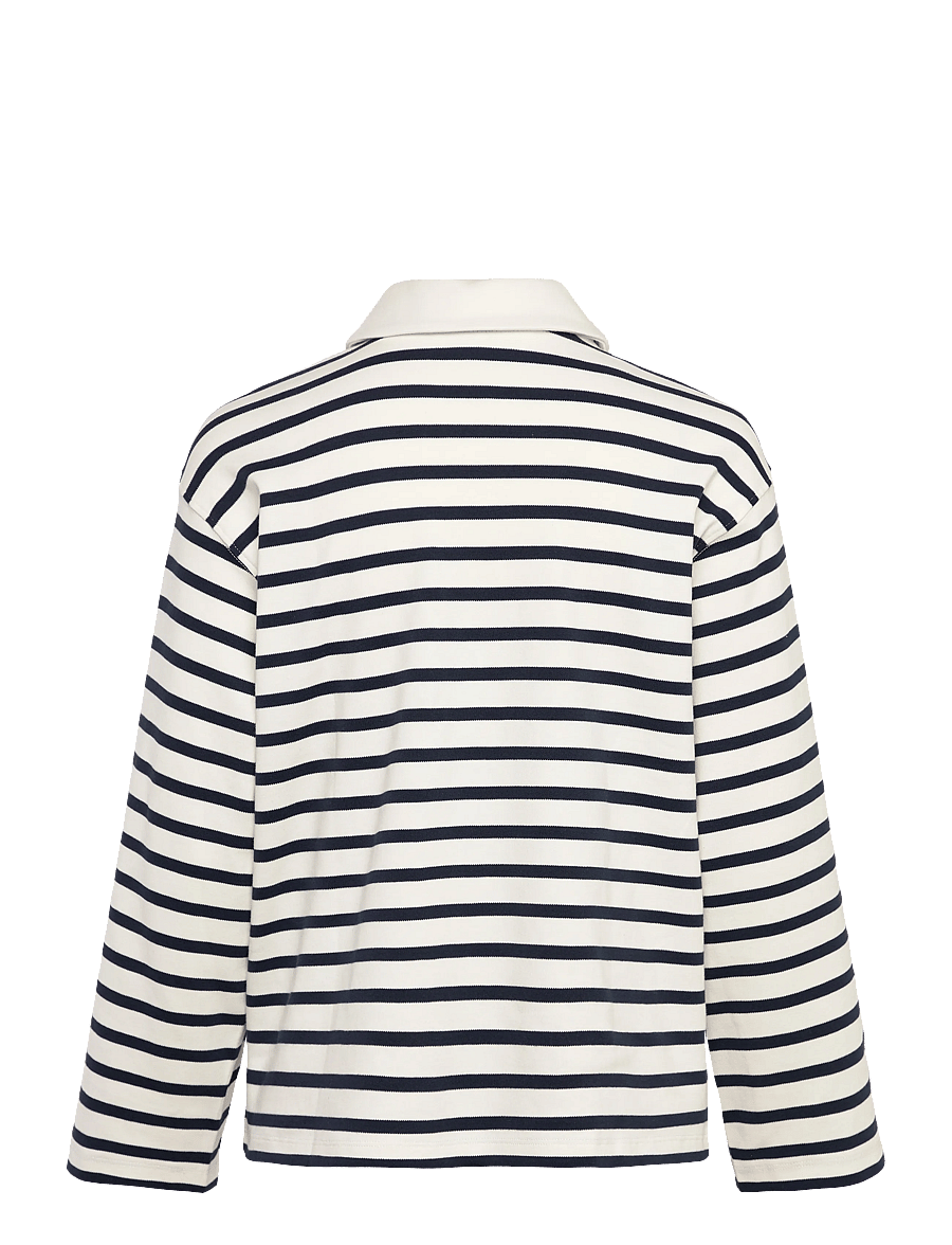 Selected - SLFWADA LS STRIPE COLLAR TOP NOOS - polosärgid - dark sapphire - 1