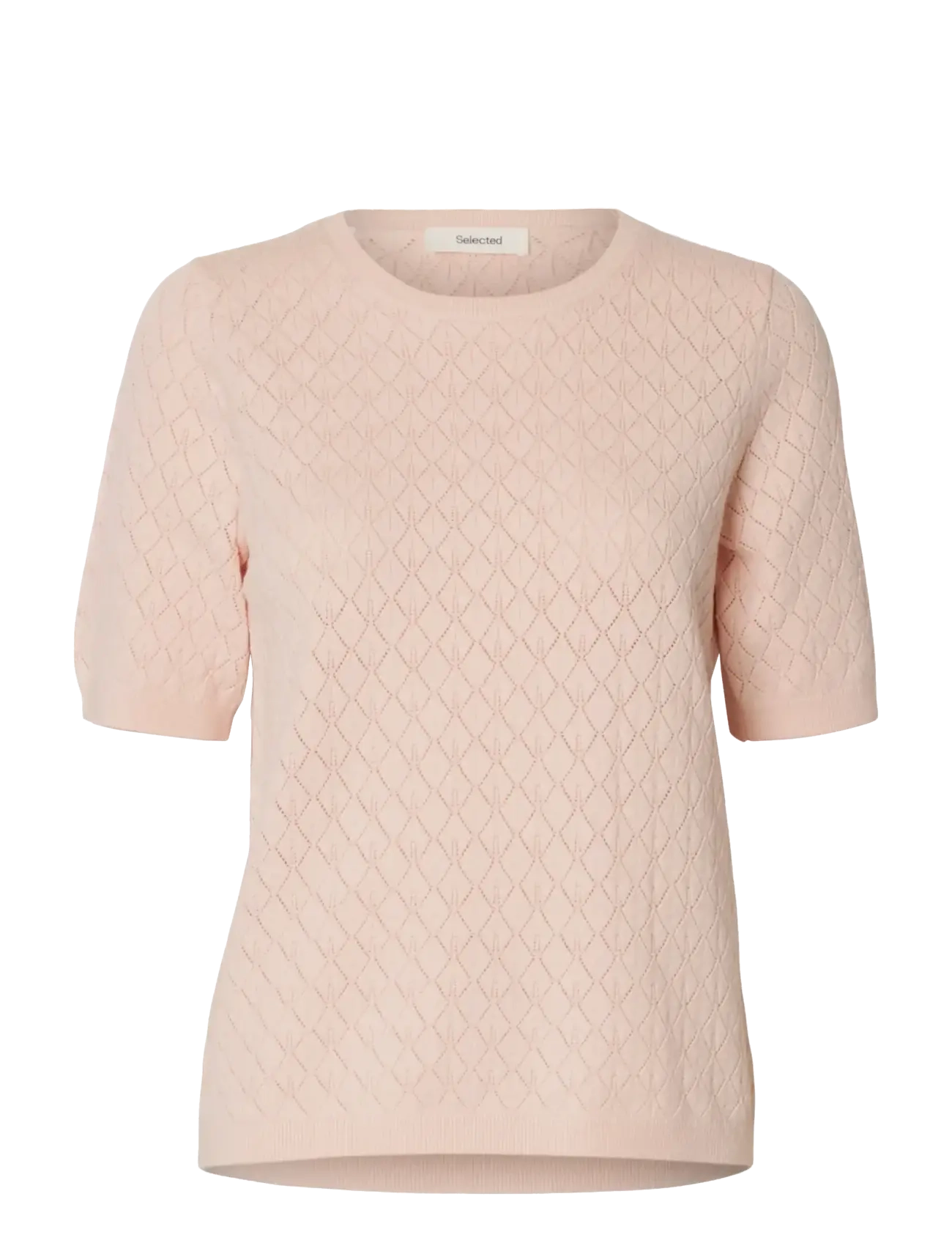 Selected SLFHELEN 2/4 KNIT O-NECK - Selected - PALE DOGWOOD / pink/rose