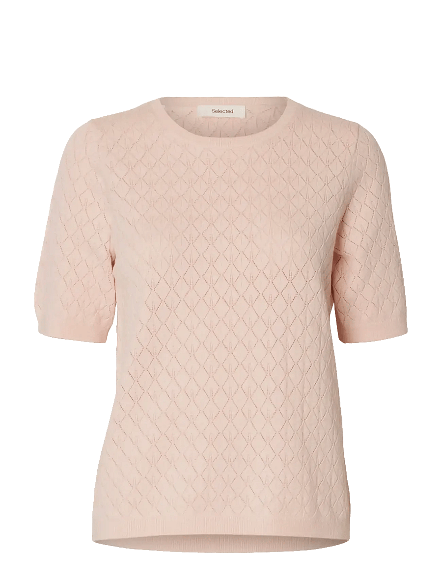 Selected - SLFHELEN 2/4 KNIT O-NECK - swetry - pale dogwood - 1