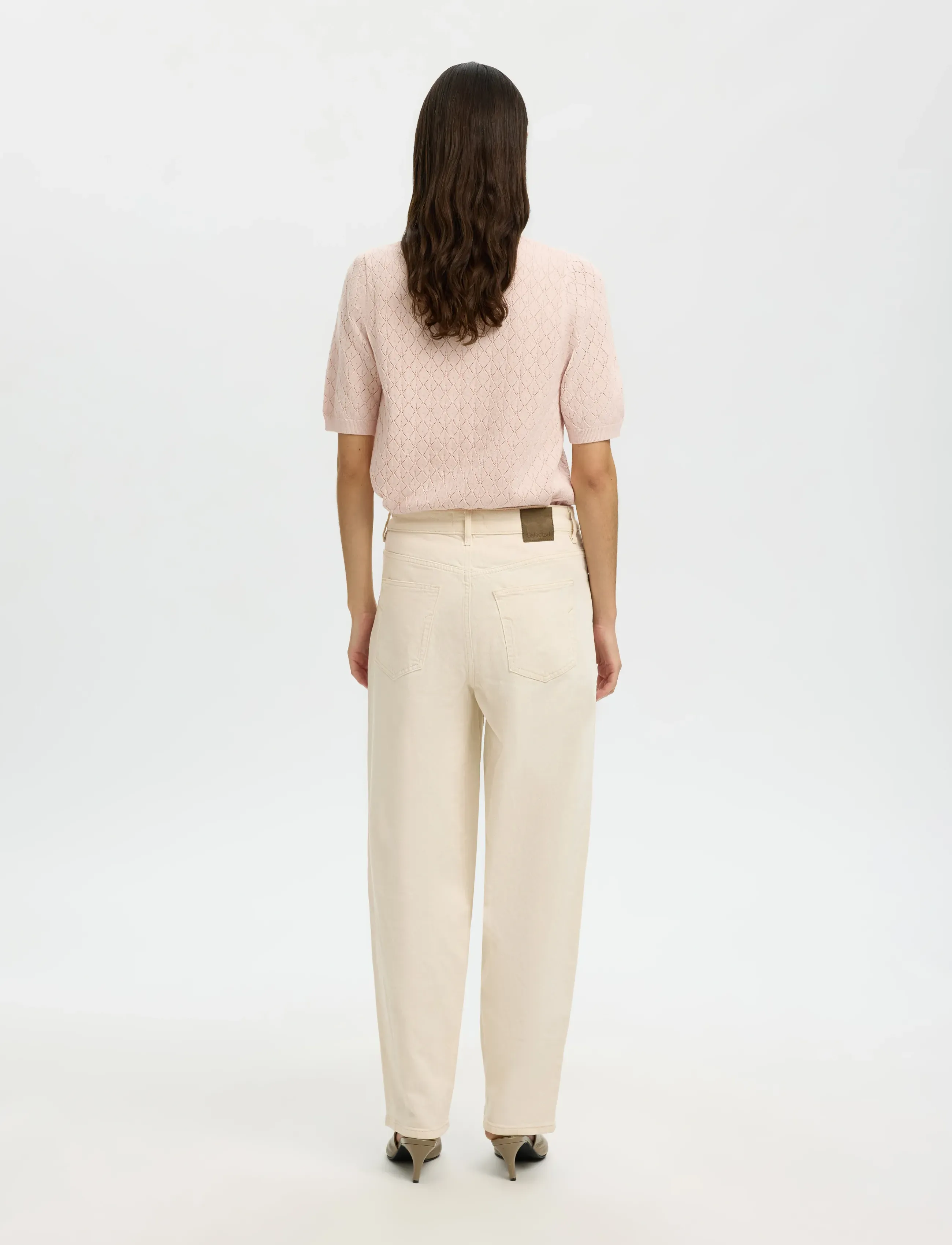 Selected - SLFHELEN 2/4 KNIT O-NECK - striktrøjer - pale dogwood - 2