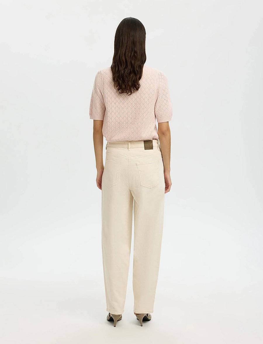 Selected - SLFHELEN 2/4 KNIT O-NECK - swetry - pale dogwood - 2