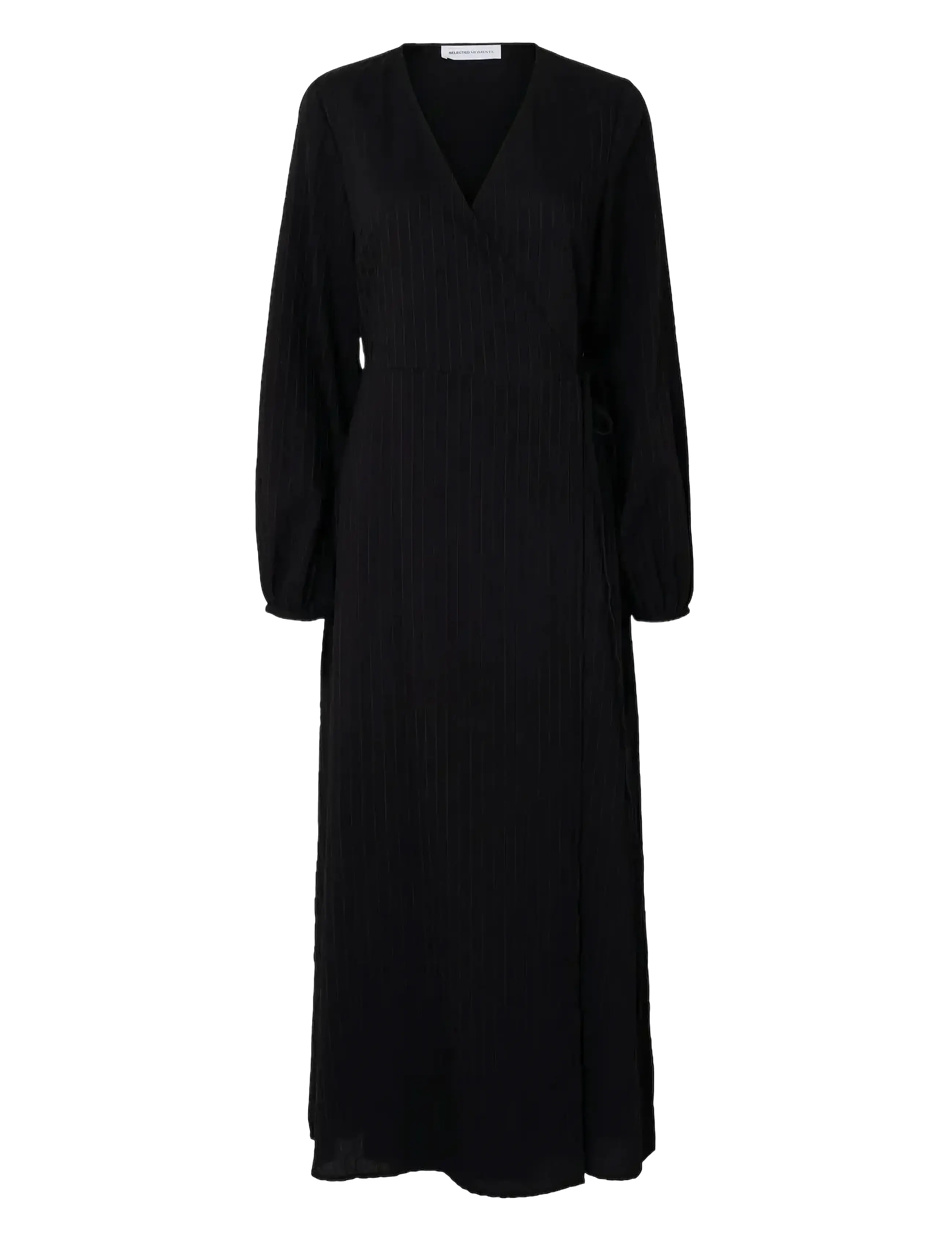Selected Slflucia-Susie Ls Ankle Wrap Dress B, 34, Black, Kjoler > Maxikjole, Dame