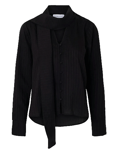 Slflucia Ls Tie Shirt B - LangæRmede Bluser