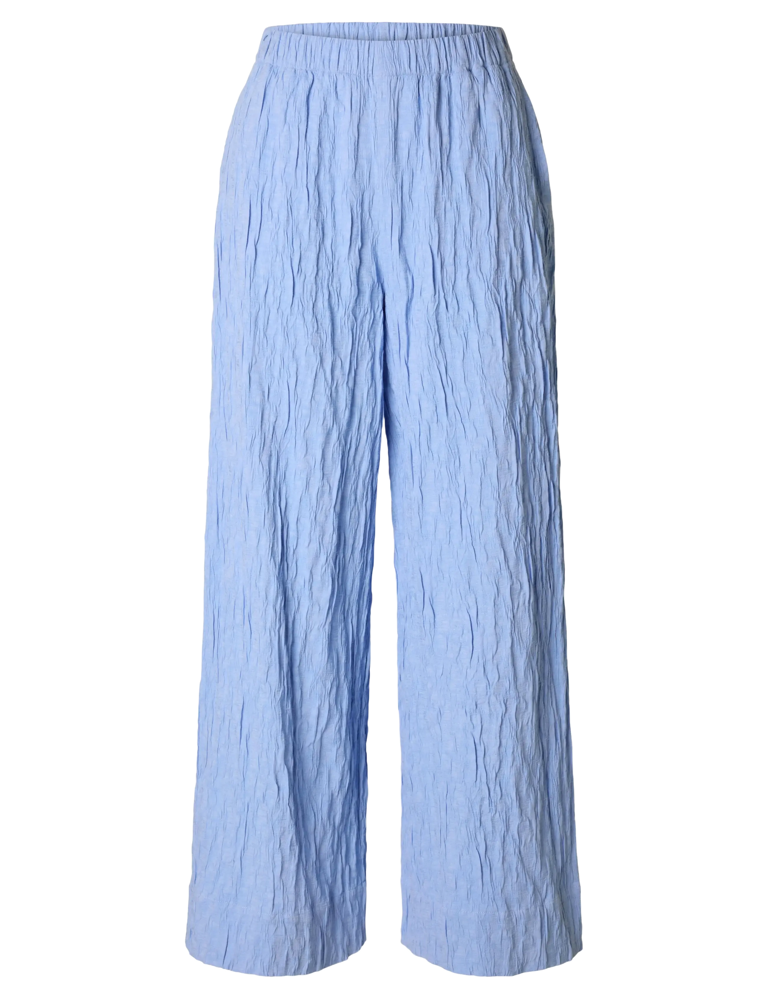 Selected - SLFCORIA HW WIDE PANT B - hosen mit weitem bein - cornflower blue - 1