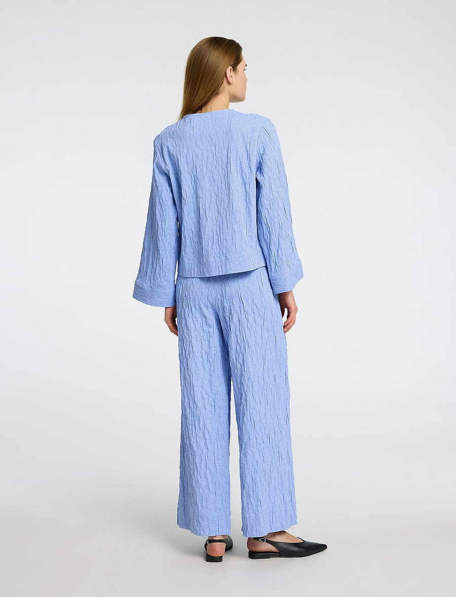 Selected - SLFCORIA HW WIDE PANT B - pantalons larges - cornflower blue - 2