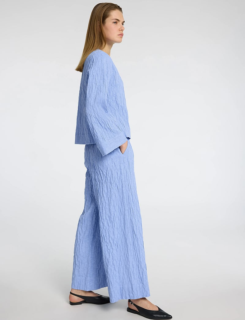 Selected - SLFCORIA HW WIDE PANT B - laia säärega püksid - cornflower blue - 3