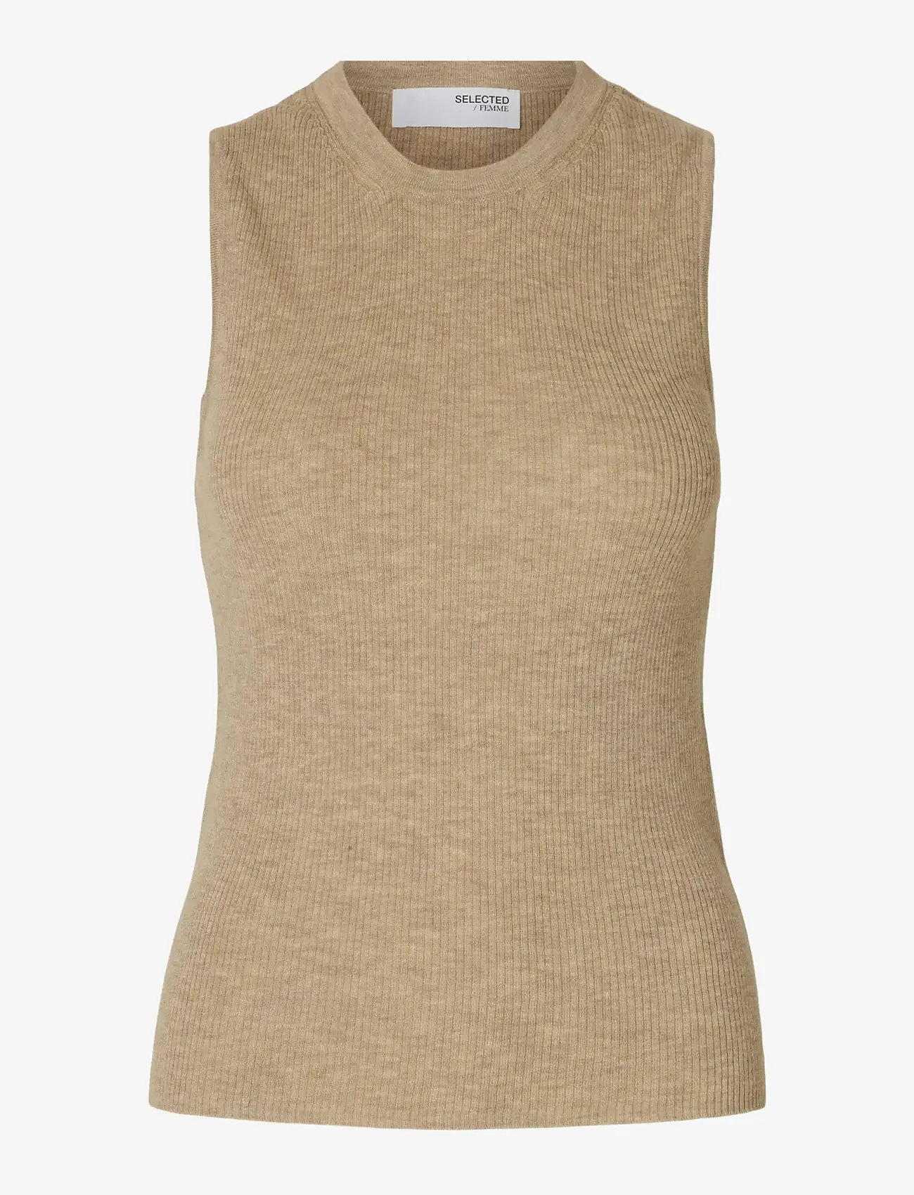 Selected - SLFINGRID SL KNIT TOP - kashmir - island fossil - 1