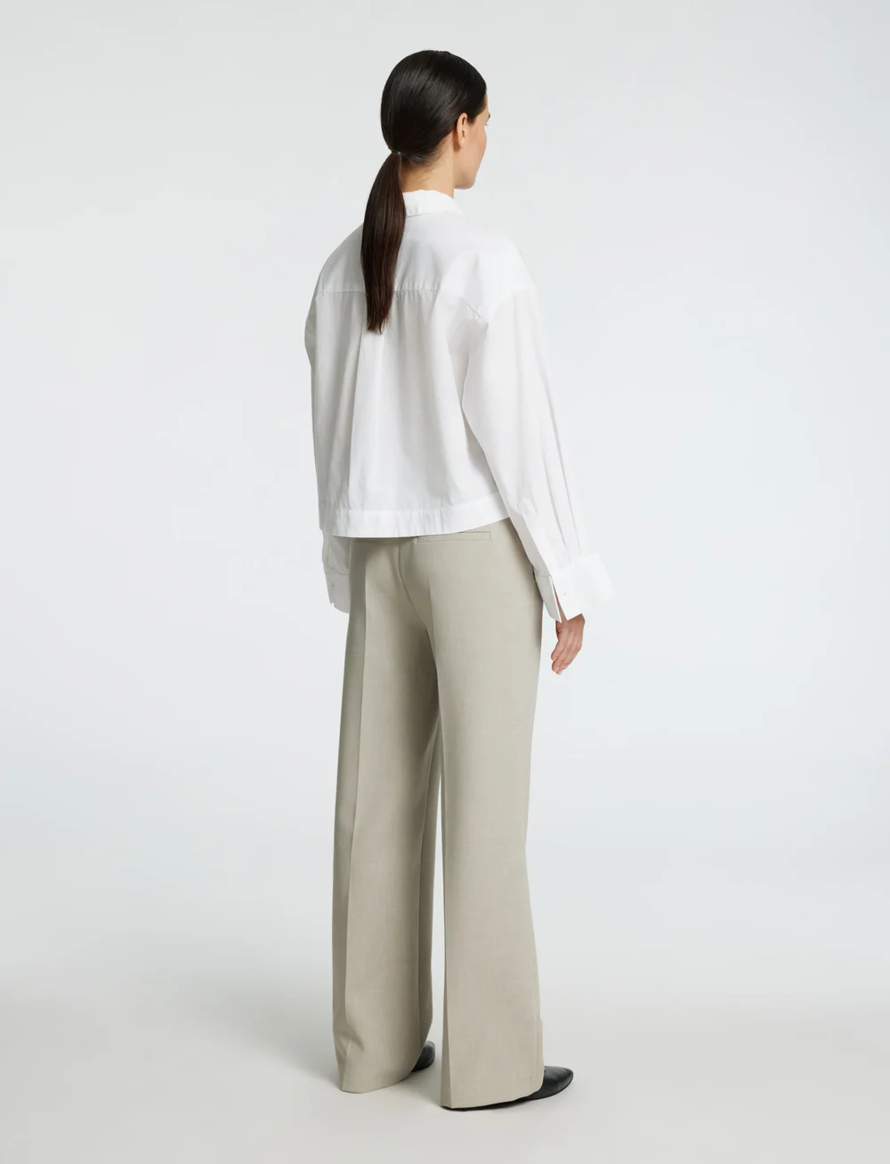 Selected - SLFASTHA LS CROPPED BOXY SHIRT NOOS - langerma skyrtur - bright white - 2