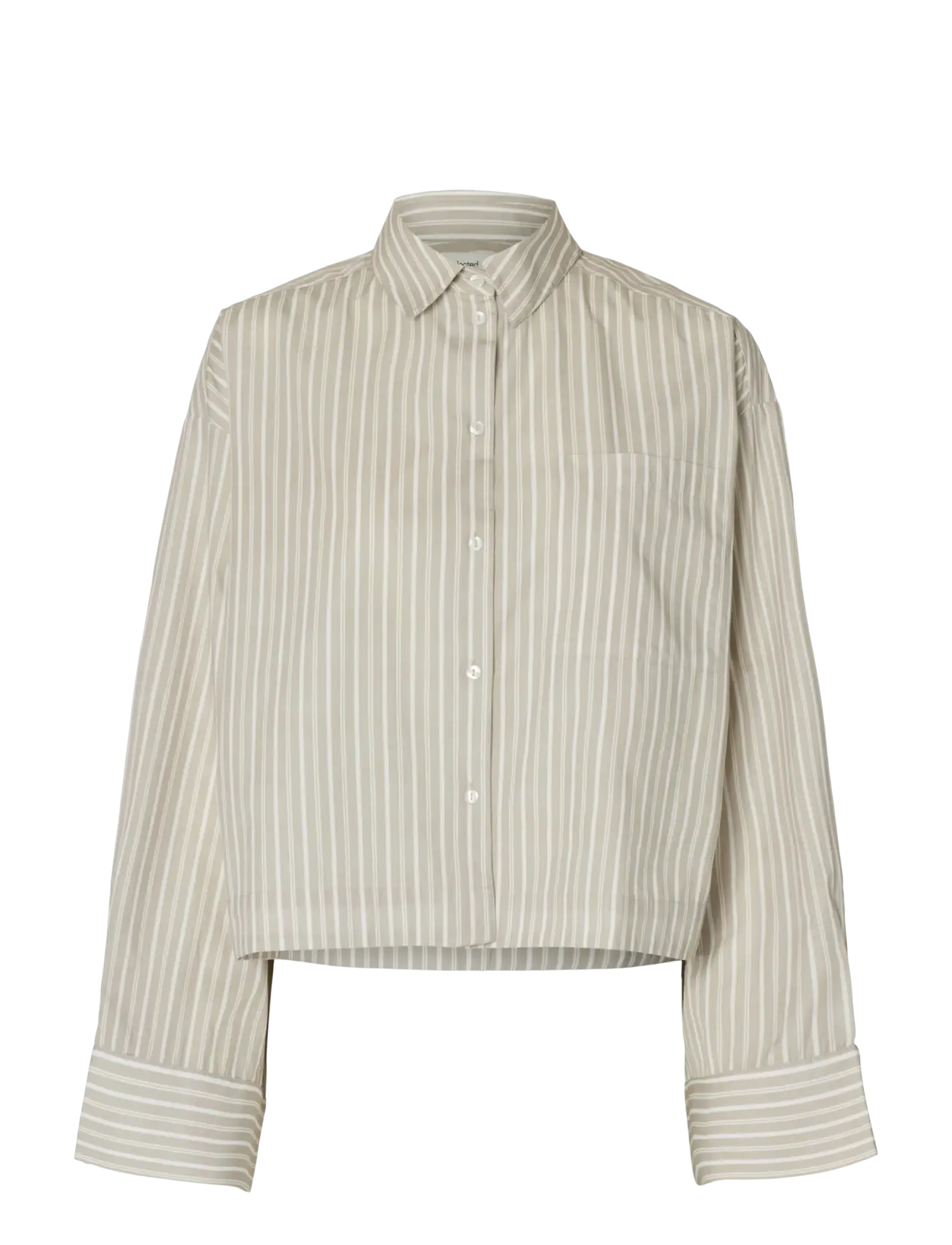SELECTED Slwastha Ls Cropped Boxy Shirt Noos Beige - 36 - Damen
