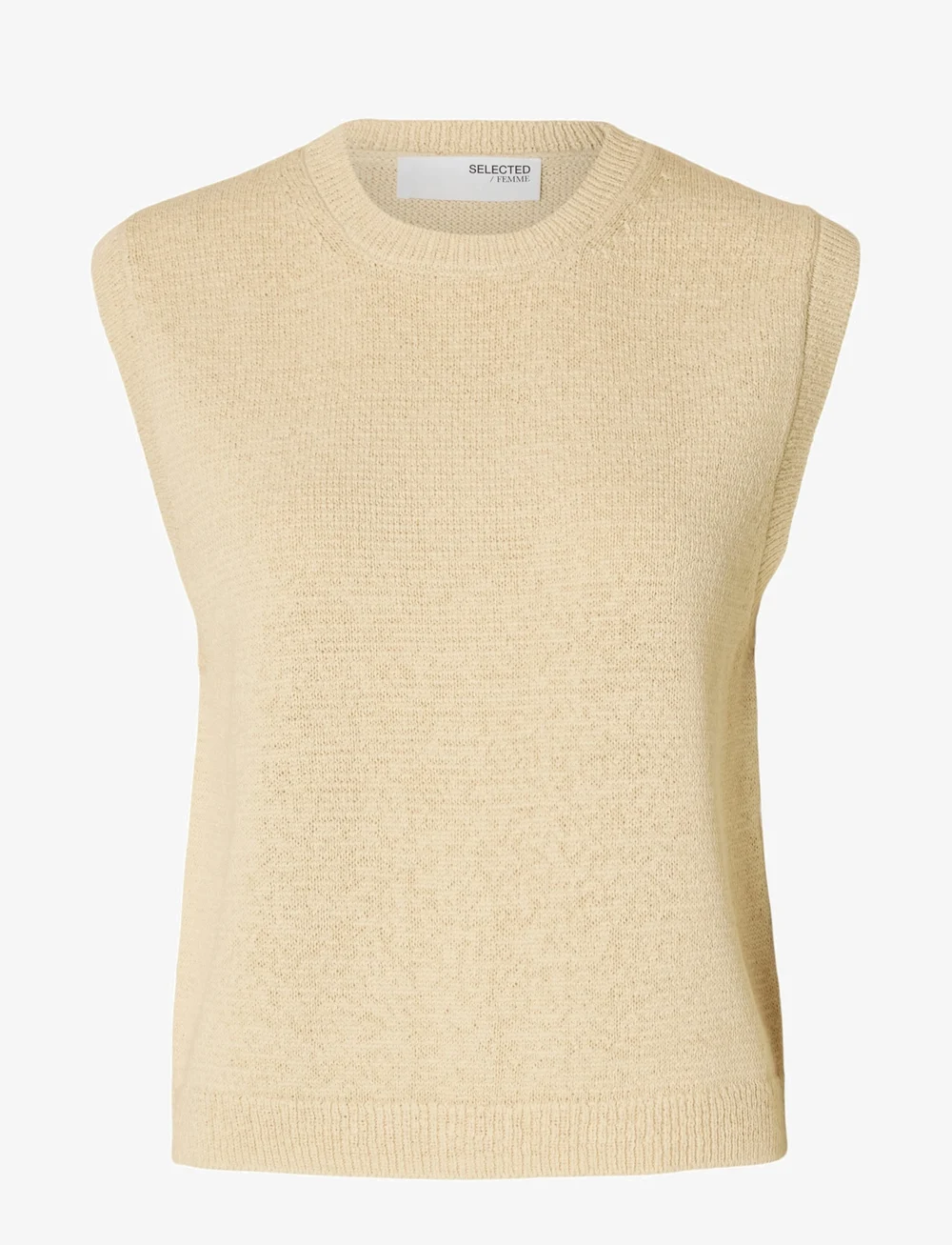 Selected - SLFALMA SL KNIT VEST - prjónavesti - birch - 1