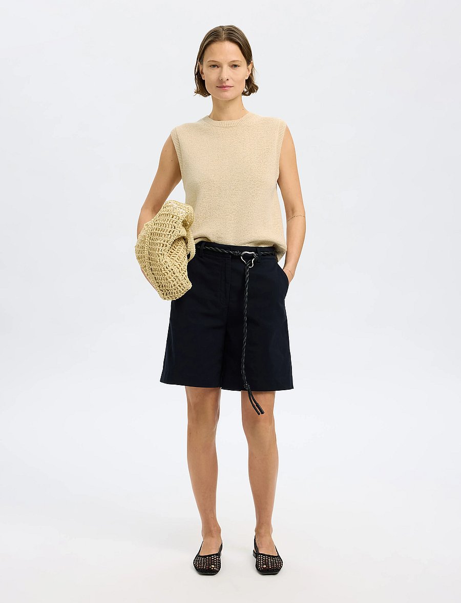 Selected - SLFALMA SL KNIT VEST - gestrickte westen - birch - 4