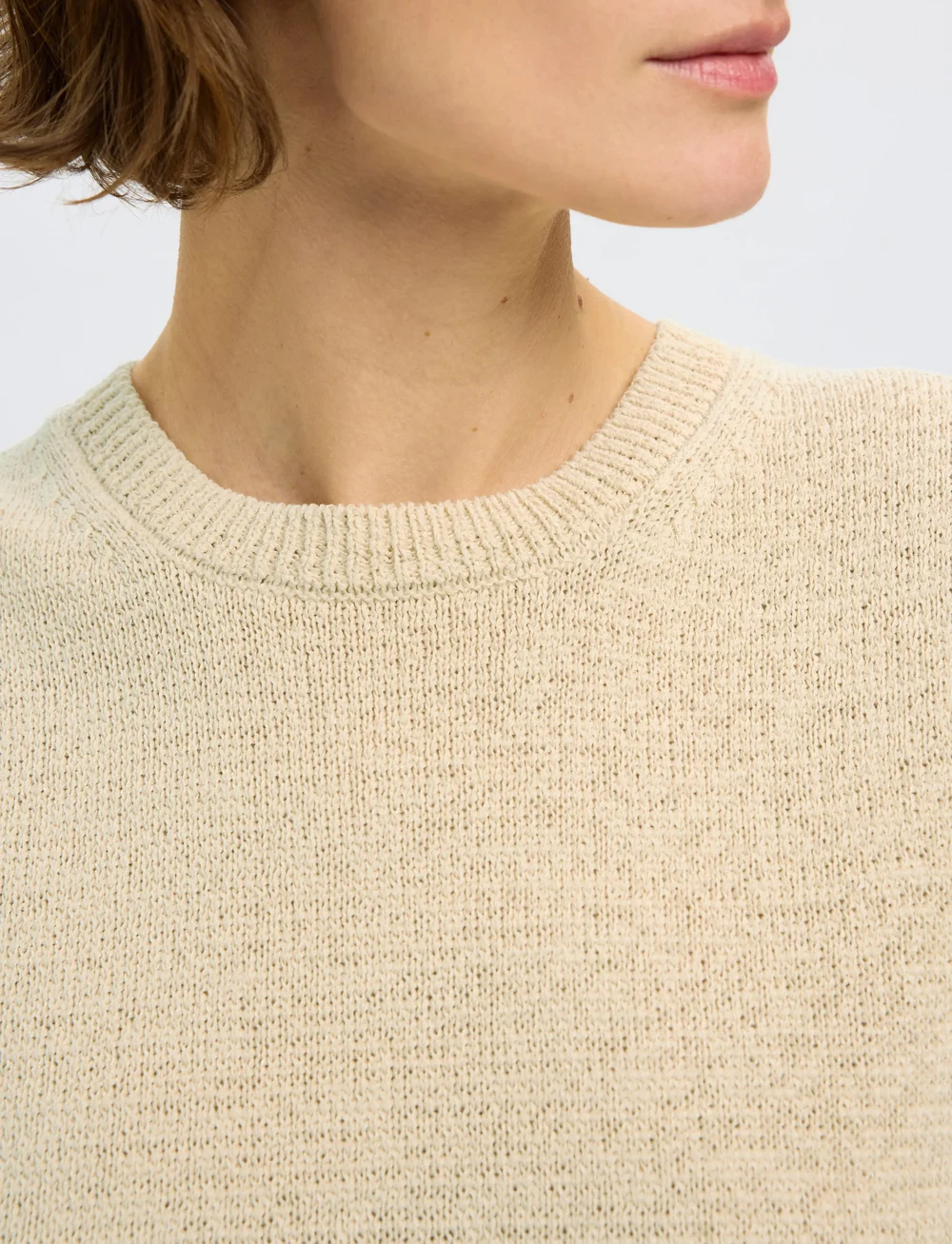 Selected - SLFALMA SL KNIT VEST - prjónavesti - birch - 5