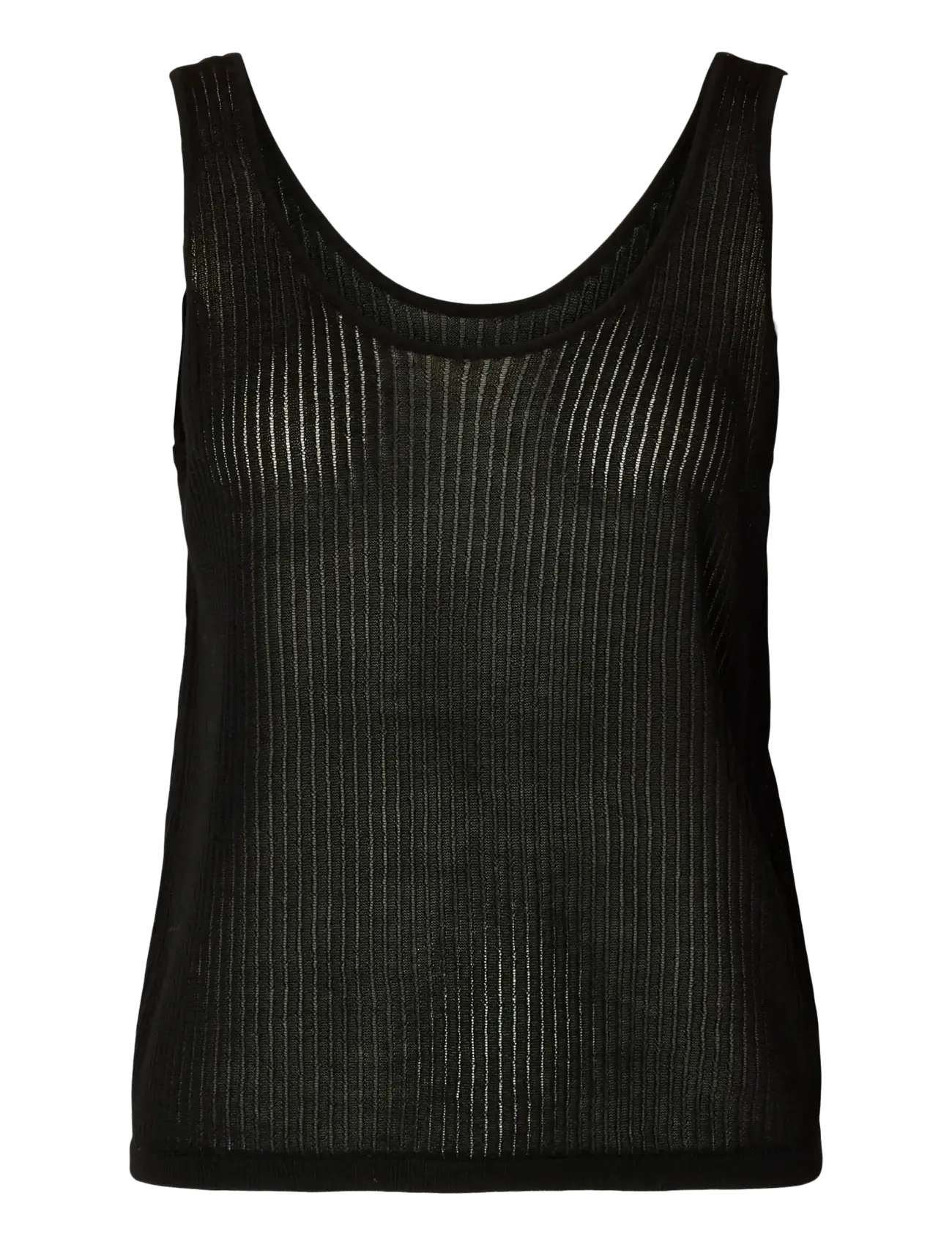 Selected SLFROSE SL STRUCTURE KNIT TOP - T-Shirts & Tops - BLACK / black