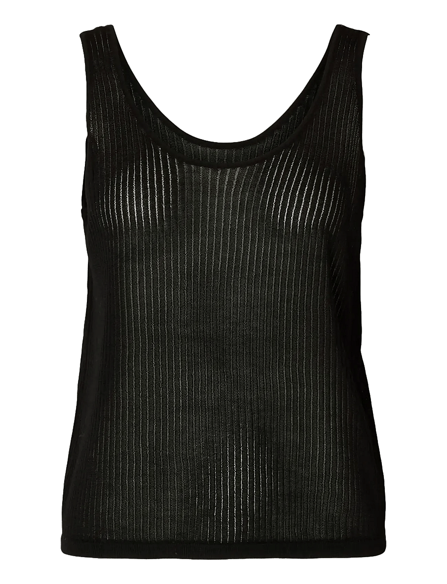 Selected - SLFROSE SL STRUCTURE KNIT TOP - varrukateta topid - black - 1
