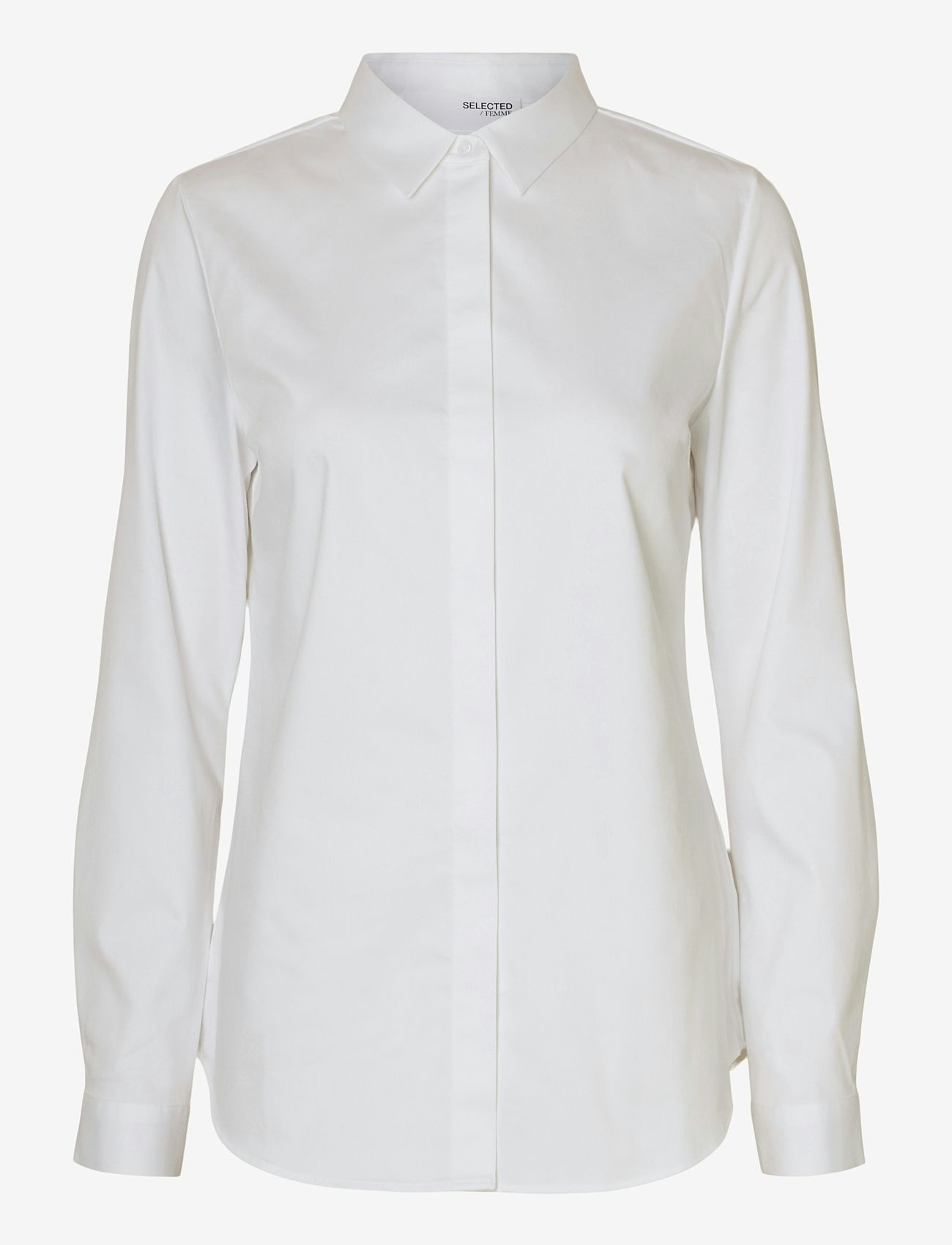Selected - SLFROMIE LS FITTED SHIRT NOOS - pikkade varrukatega särgid - bright white - 0