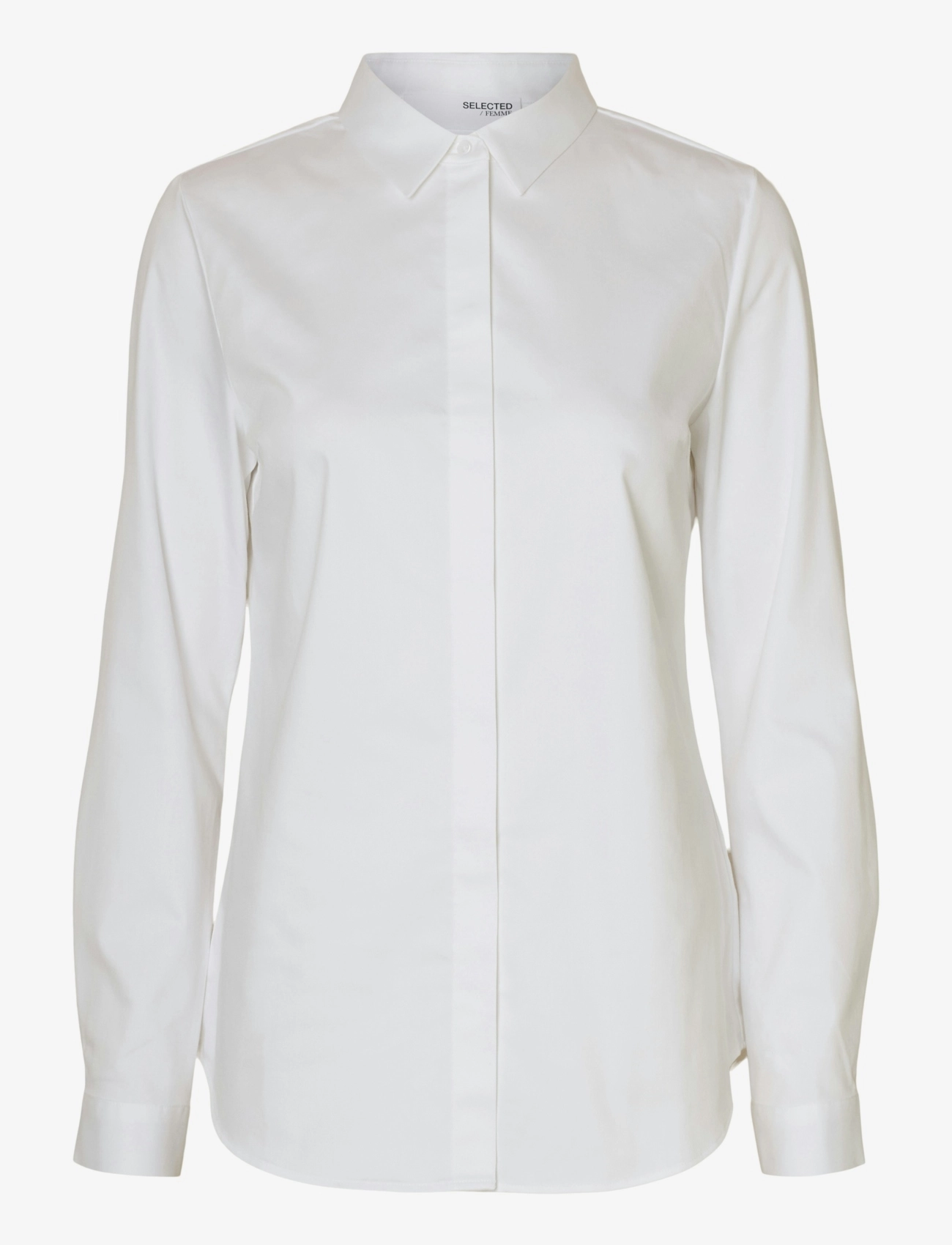 Selected SLWROMIE LS FITTED SHIRT NOOS - Transitional Layering - BRIGHT WHITE / white