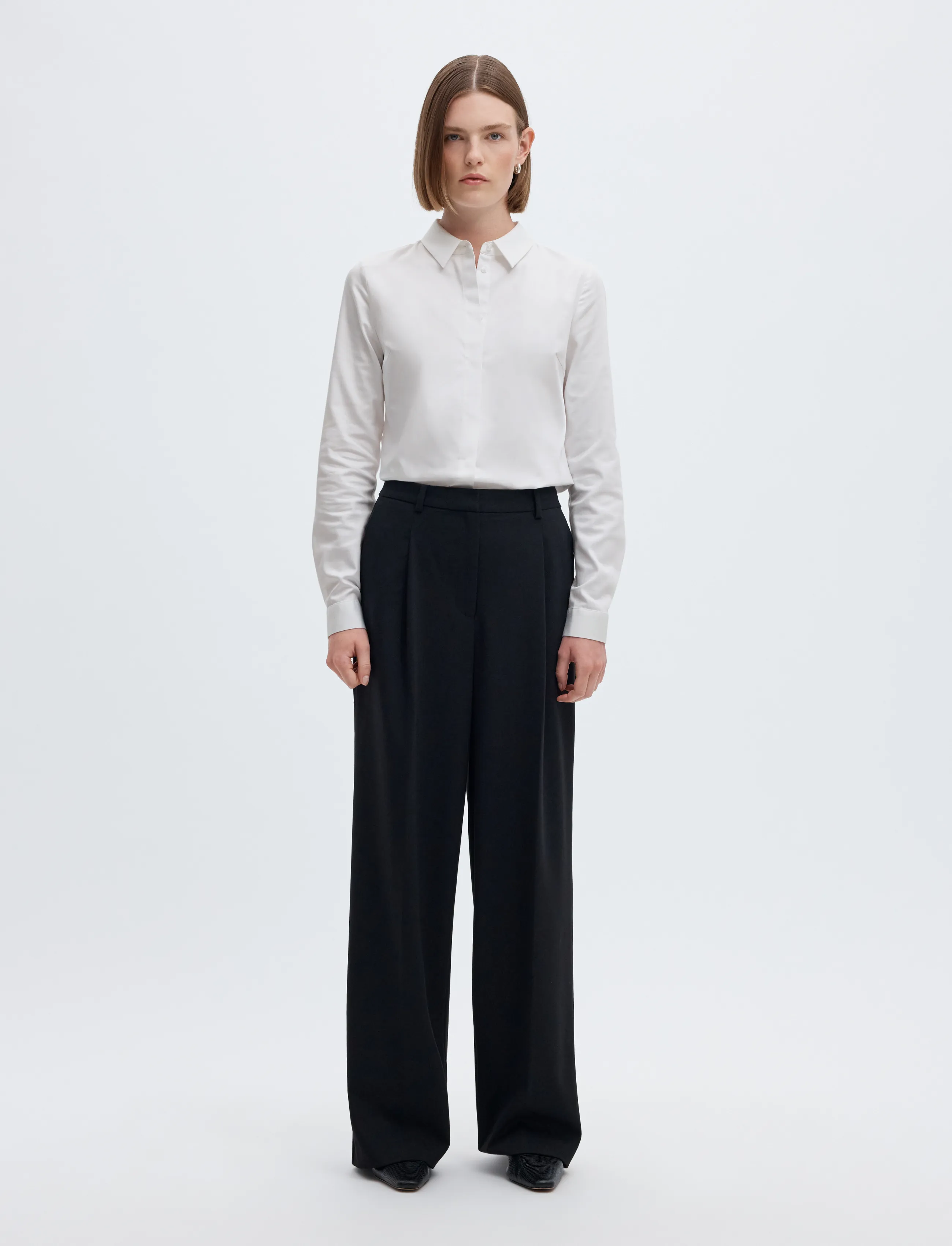 Selected - SLWROMIE LS FITTED SHIRT NOOS - pikkade varrukatega särgid - bright white - 3